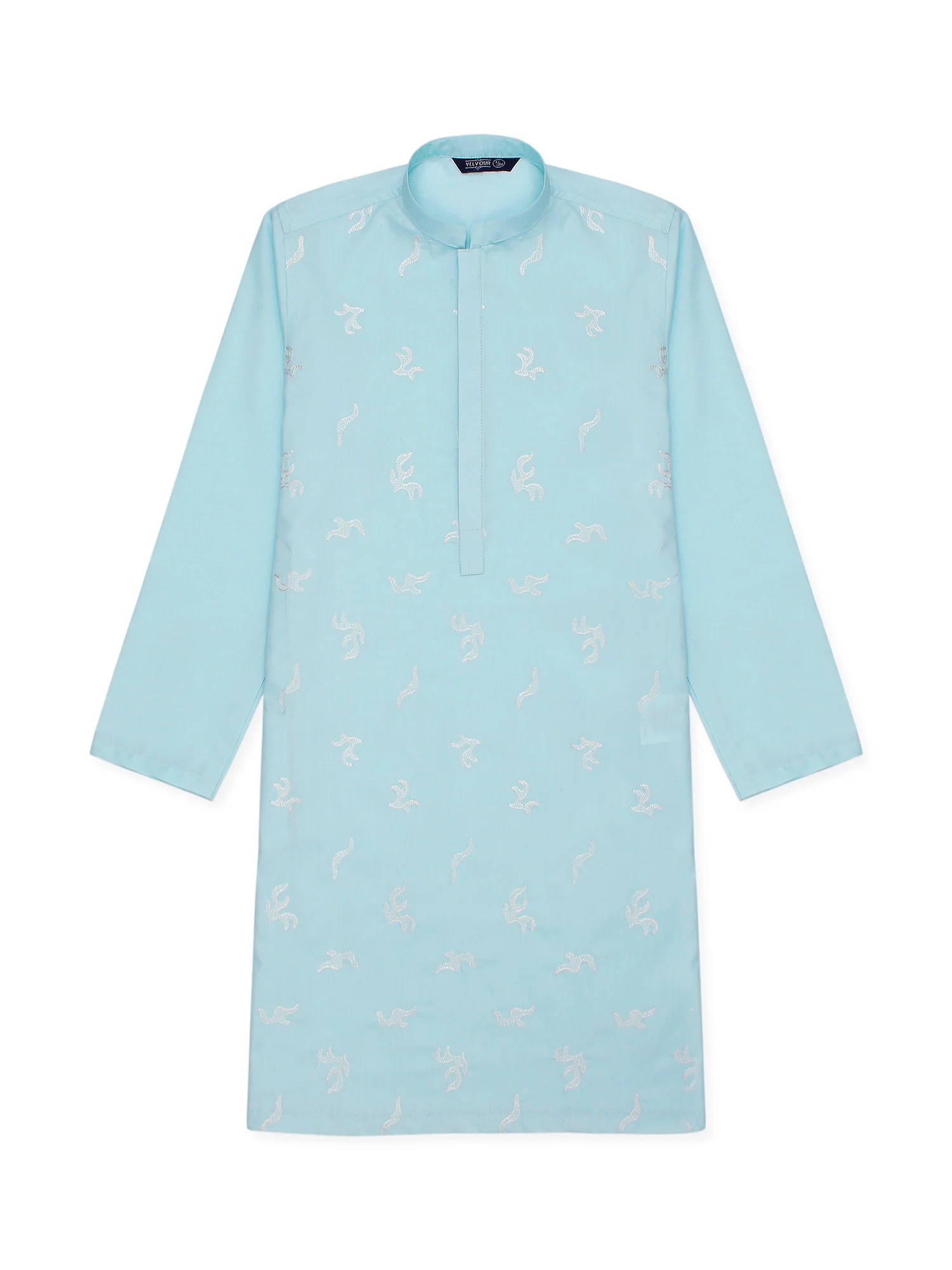 Boys Embroidered Kurta ART VB138 Sky Blue - Image 2
