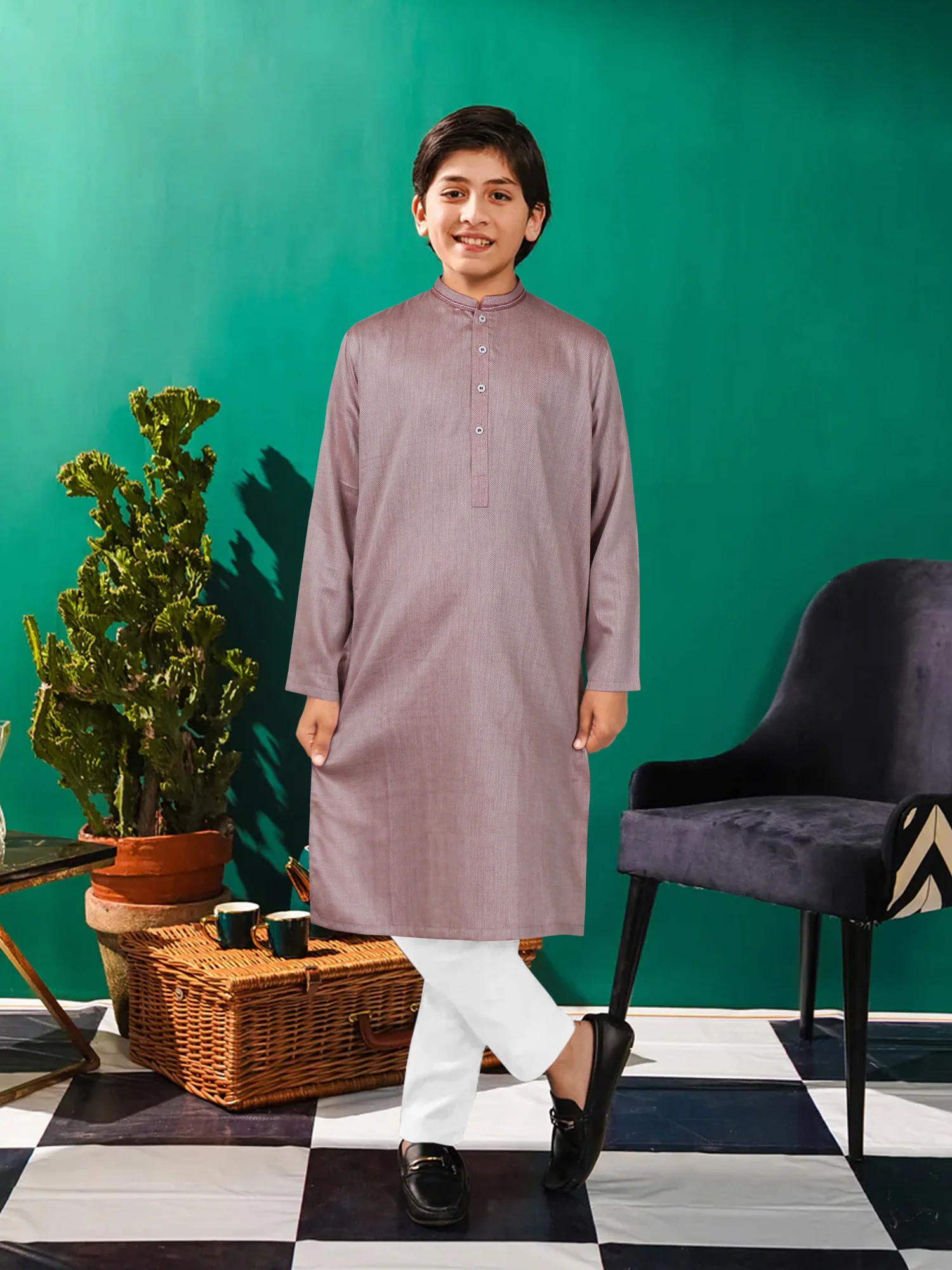 Boys Embroidered Kurta ART VB191-B - Image 8