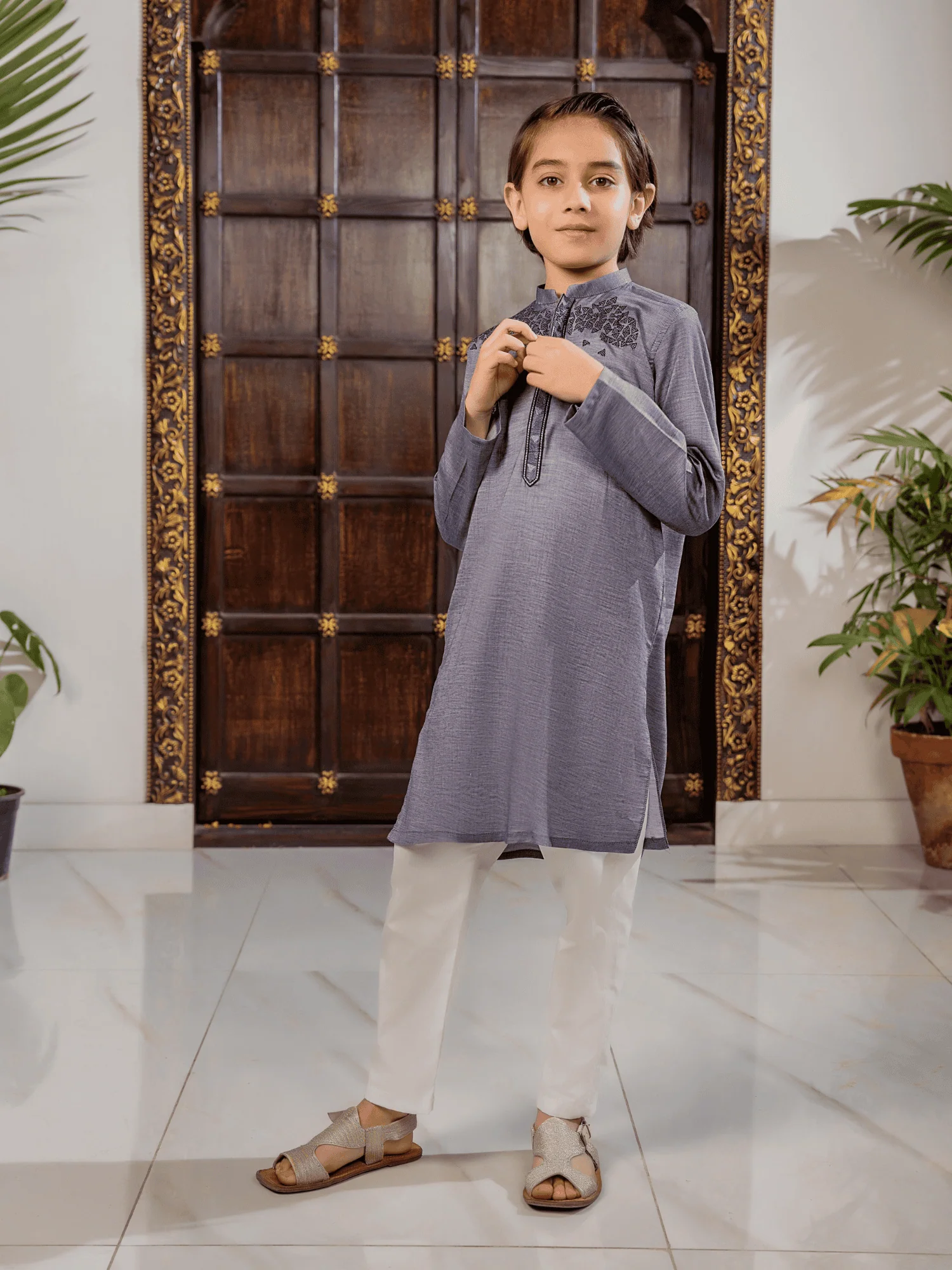 Boys Embroidered Kurta ART VB199-A - Image 10