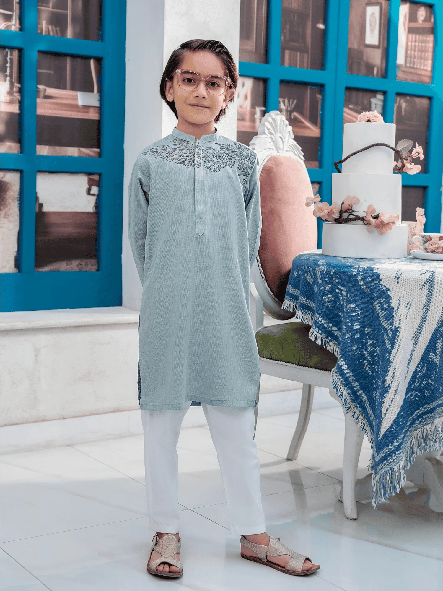 Boys Embroidered Kurta ART VB202-A - Image 4