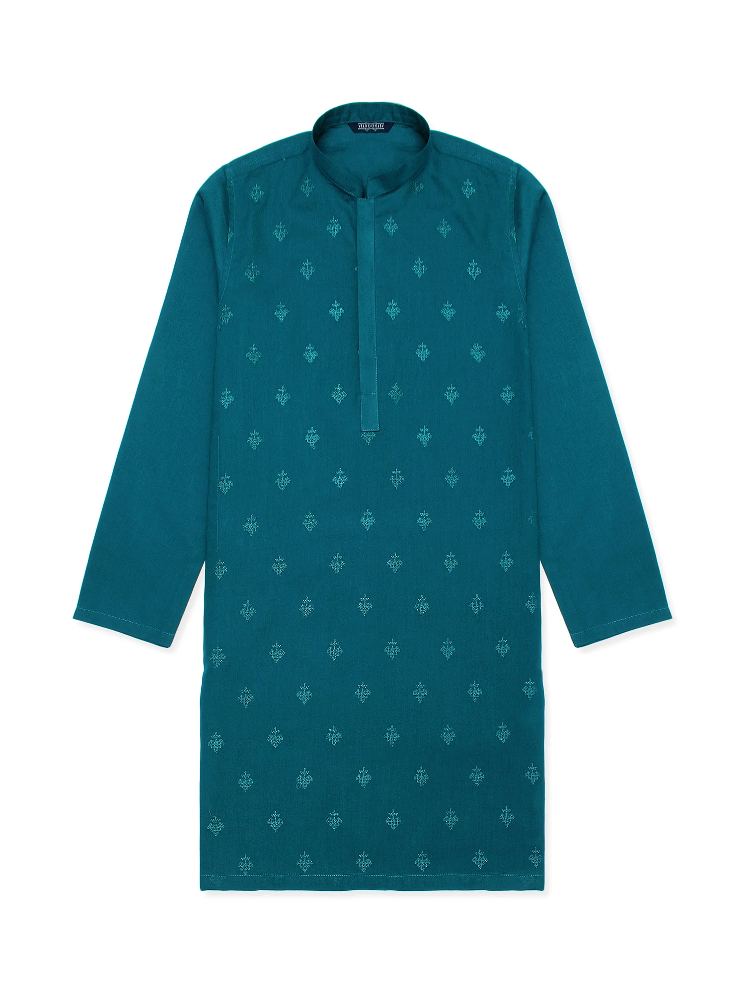 Velvour Boys Embroidered Kurta Zinc VB149 - Image 2