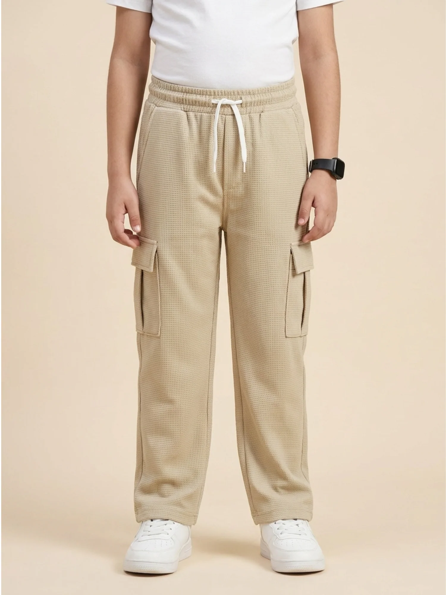 Boys Imported Textured Cargo Trouser VT27-A
