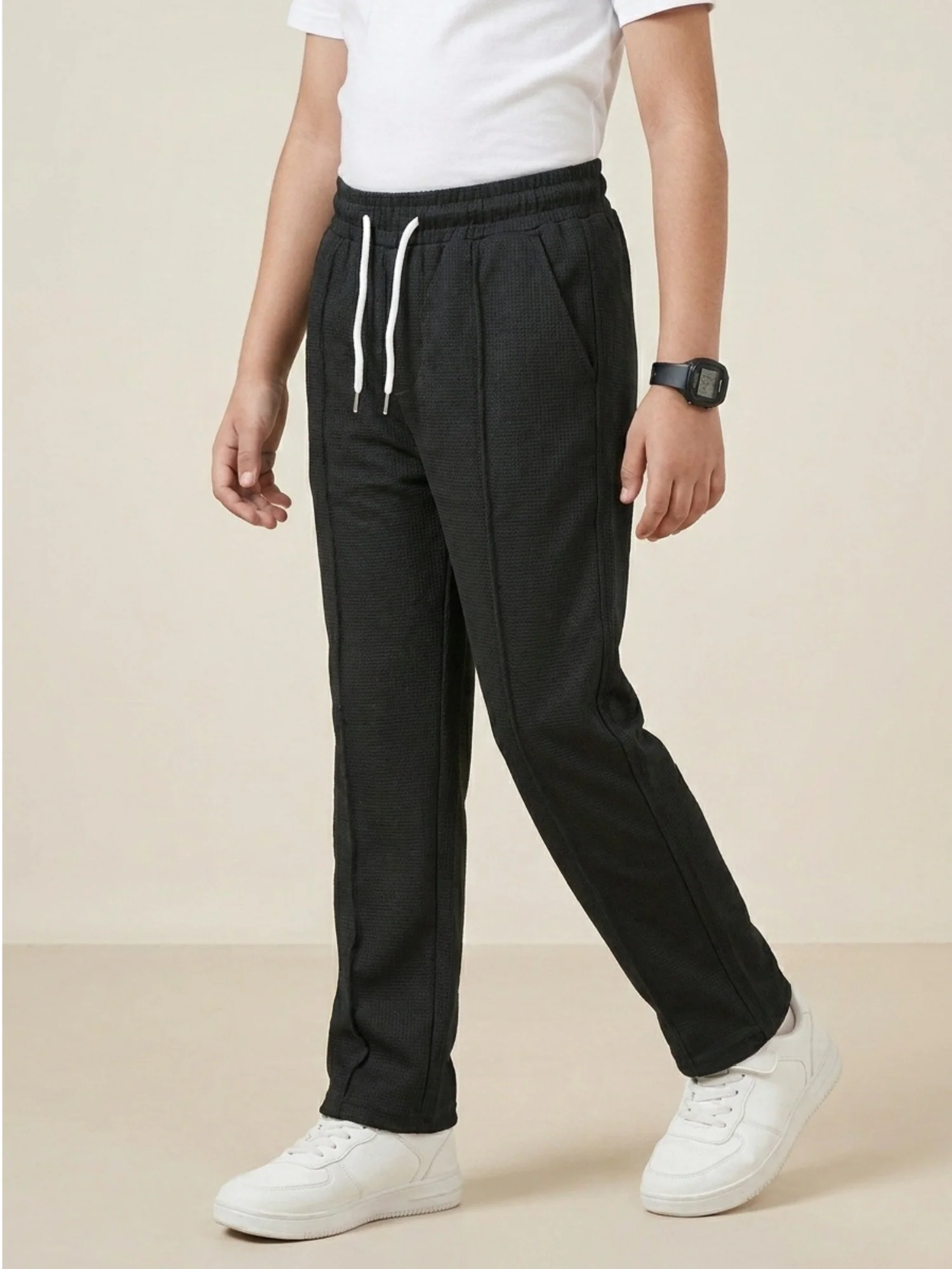 Boys Imported Textured Pintuck Trouser VT28-A - Image 4