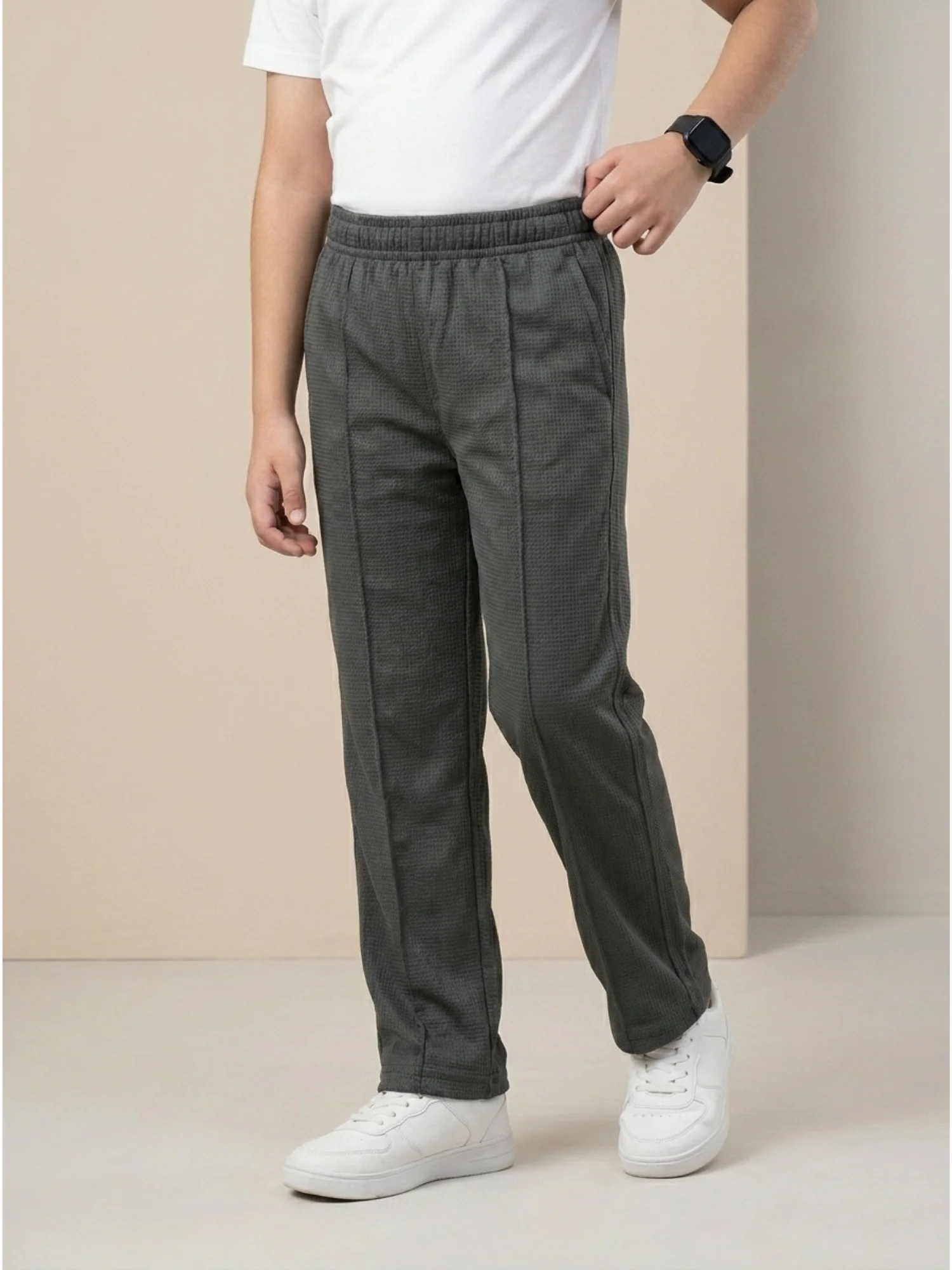 Boys Imported Textured Pintuck Trouser VT28-C - Image 2