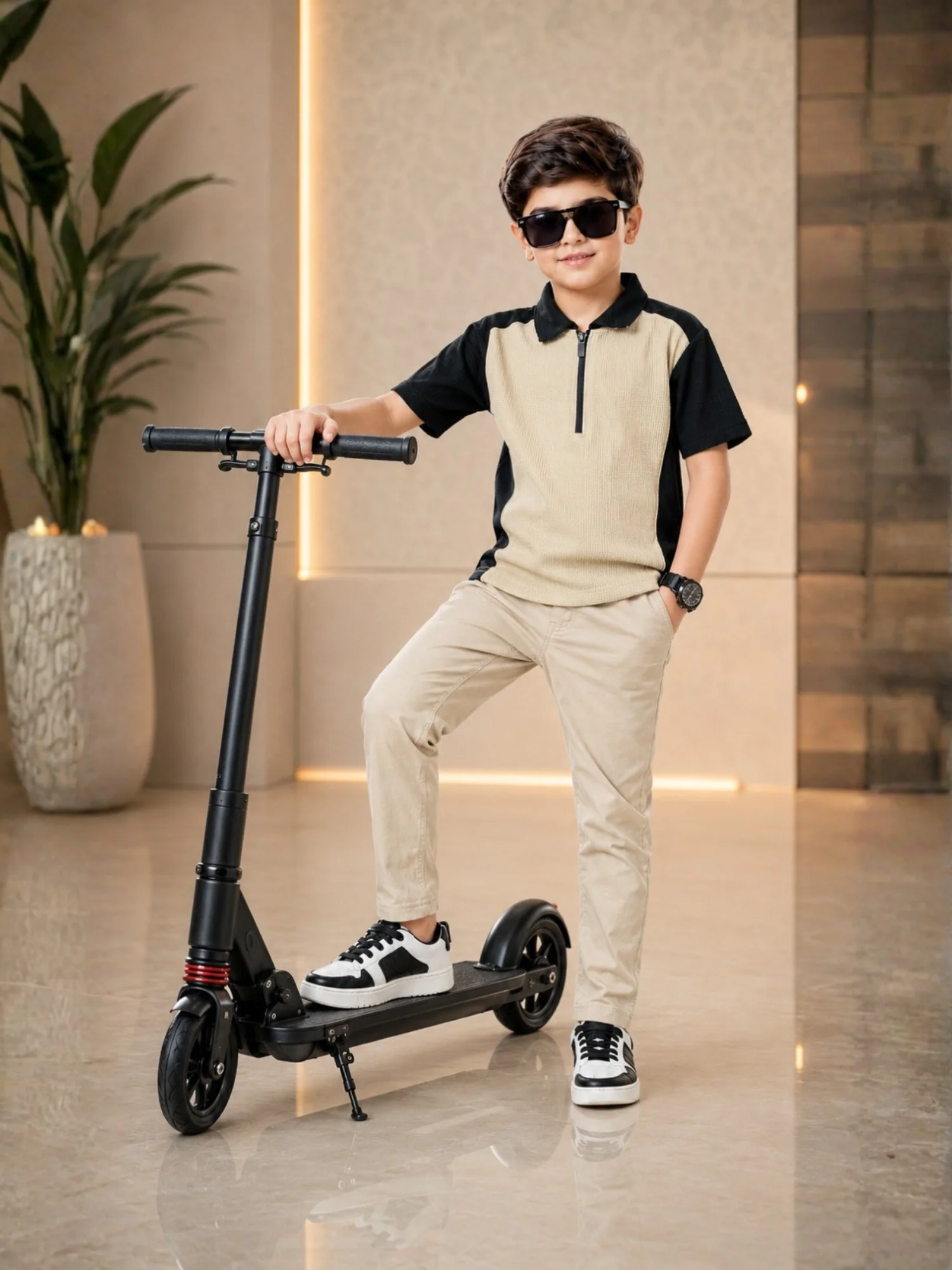 Boys Imported Textured Polo Shirt VP28-B - Image 4