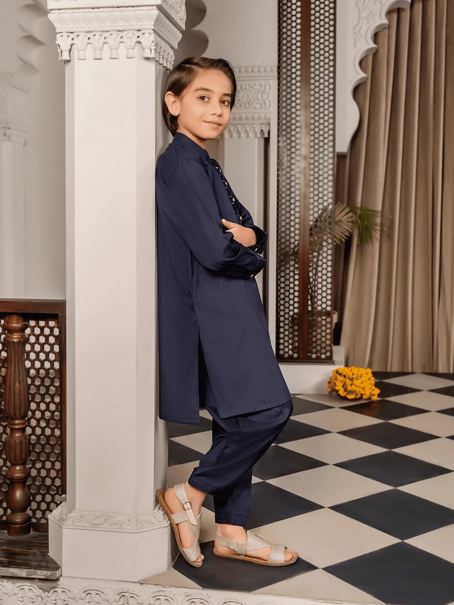 Boys Kurta Shalwar 2Pc suit VB206-B - Image 3