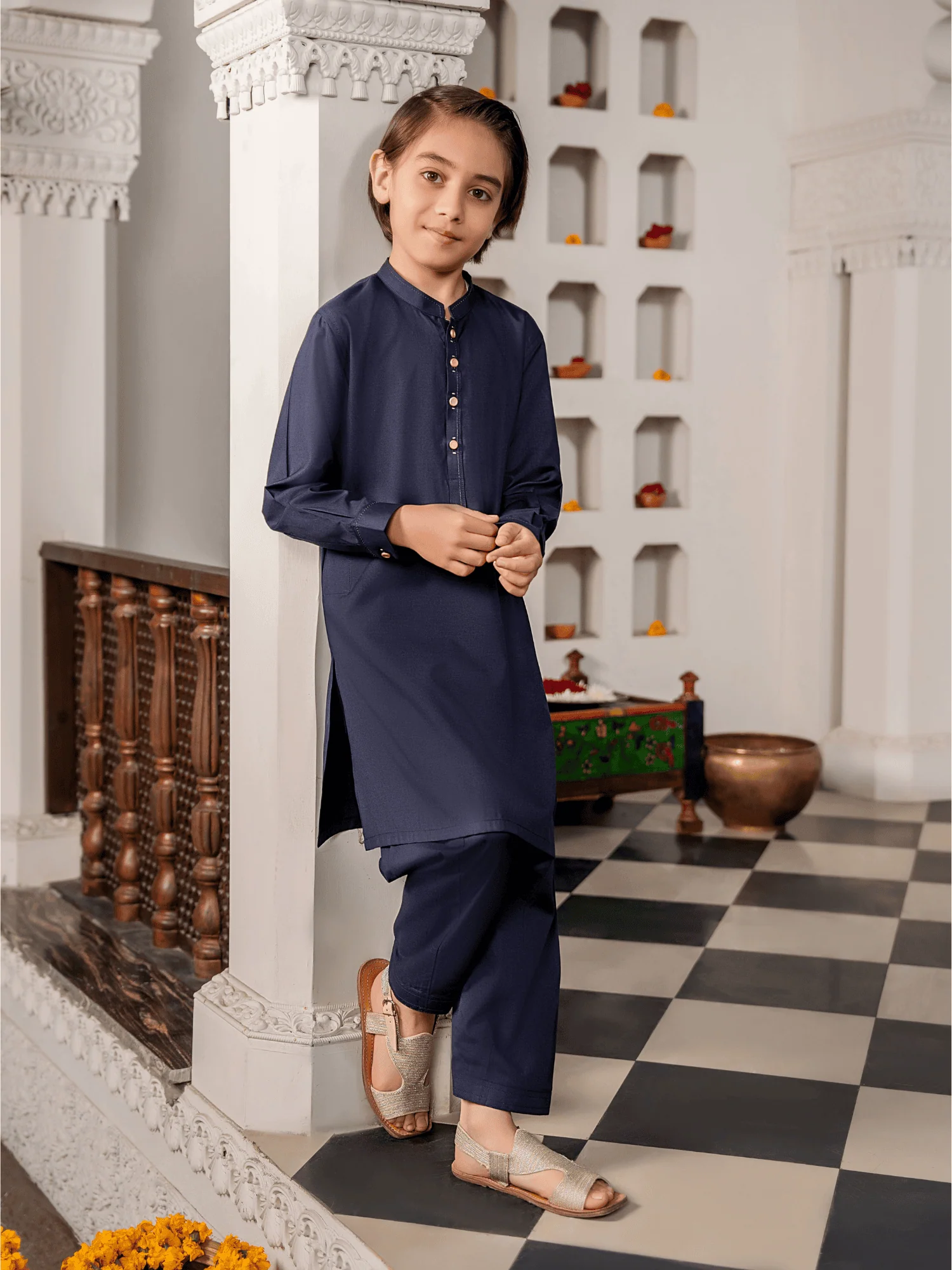 Boys Kurta Shalwar 2Pc suit VB206-B - Image 4