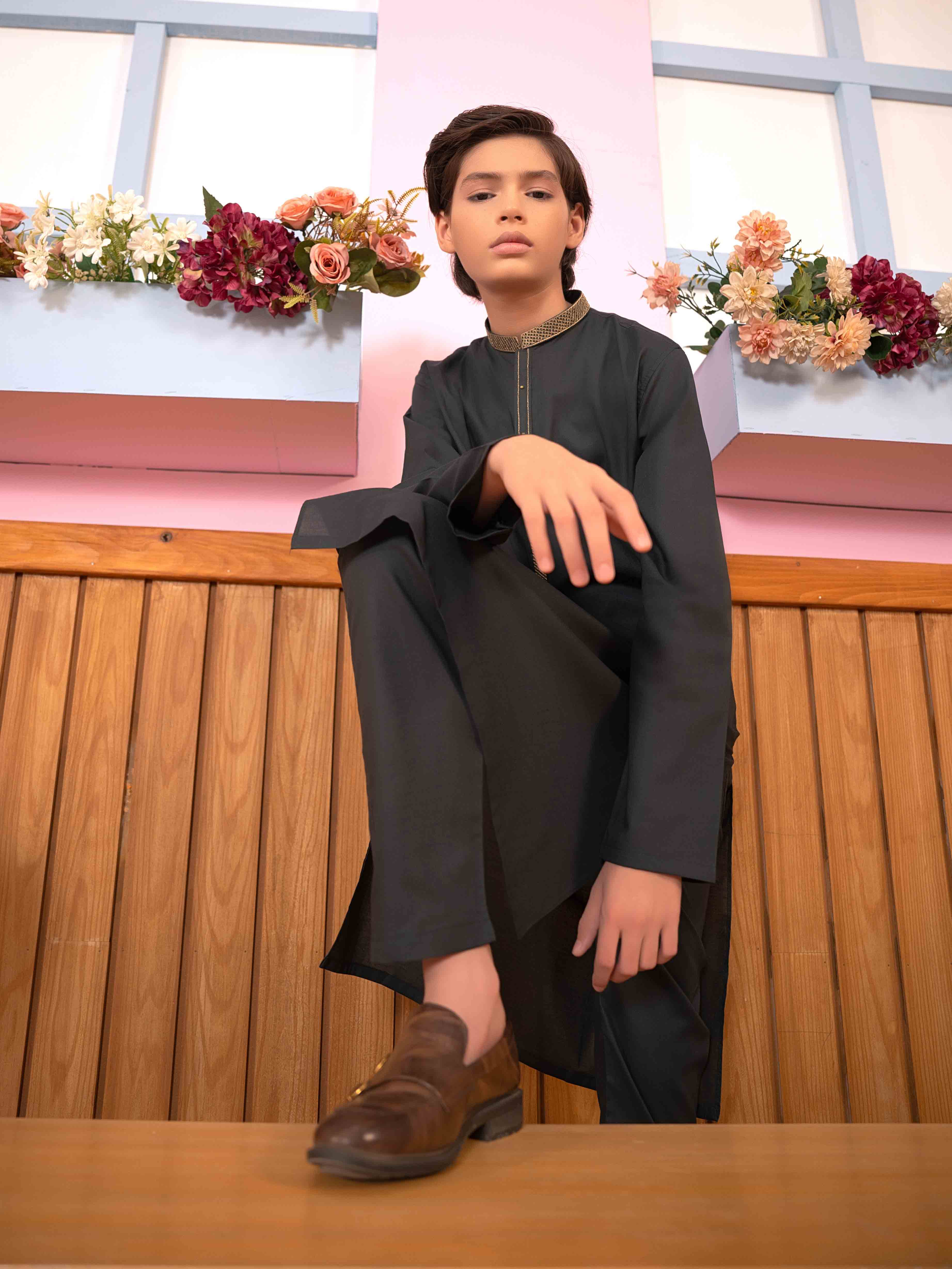 Boys Kurta Trouser Suit 2Pc VB171-B - Image 3