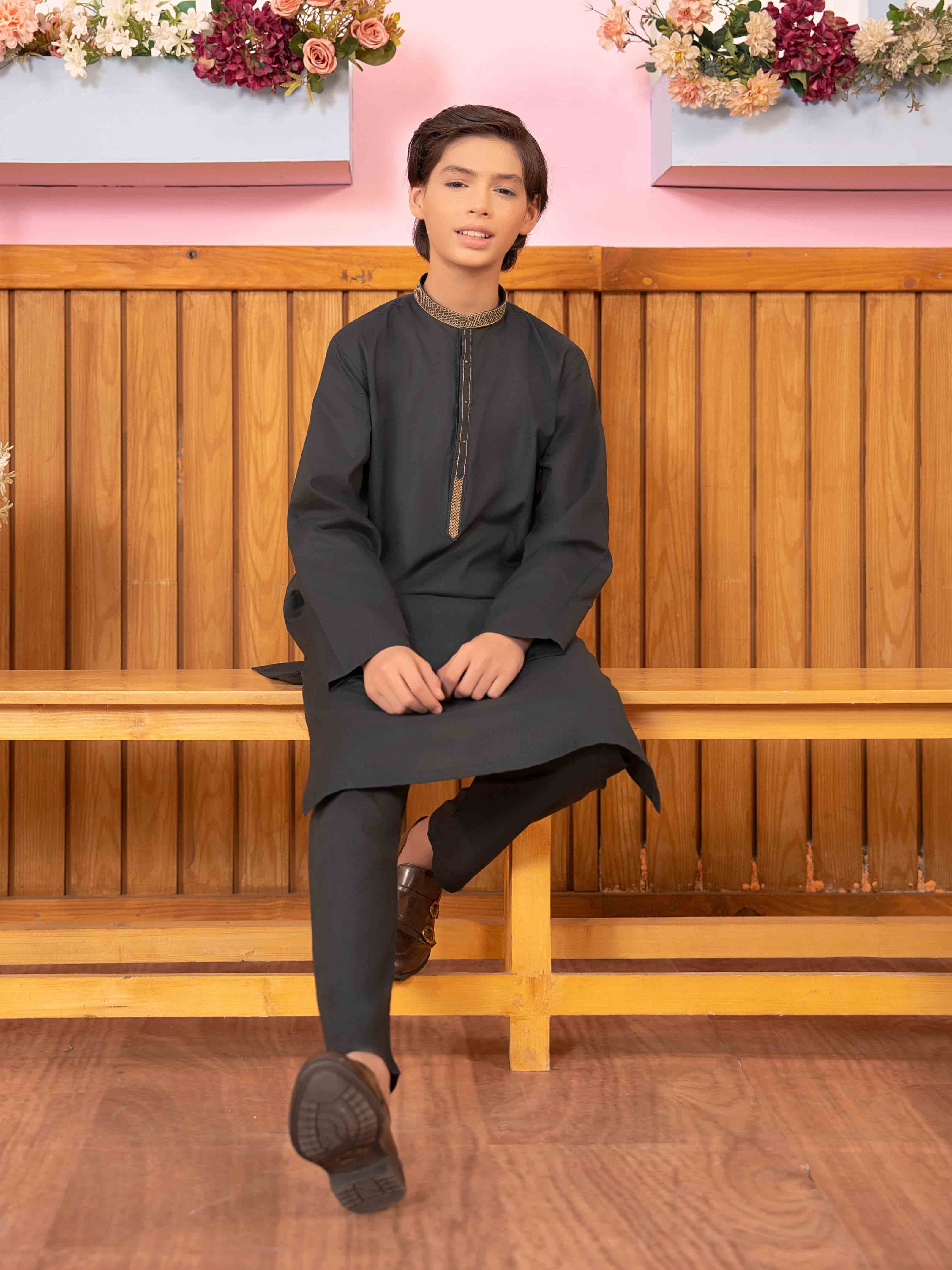Boys Kurta Trouser Suit 2Pc VB171-B - Image 4