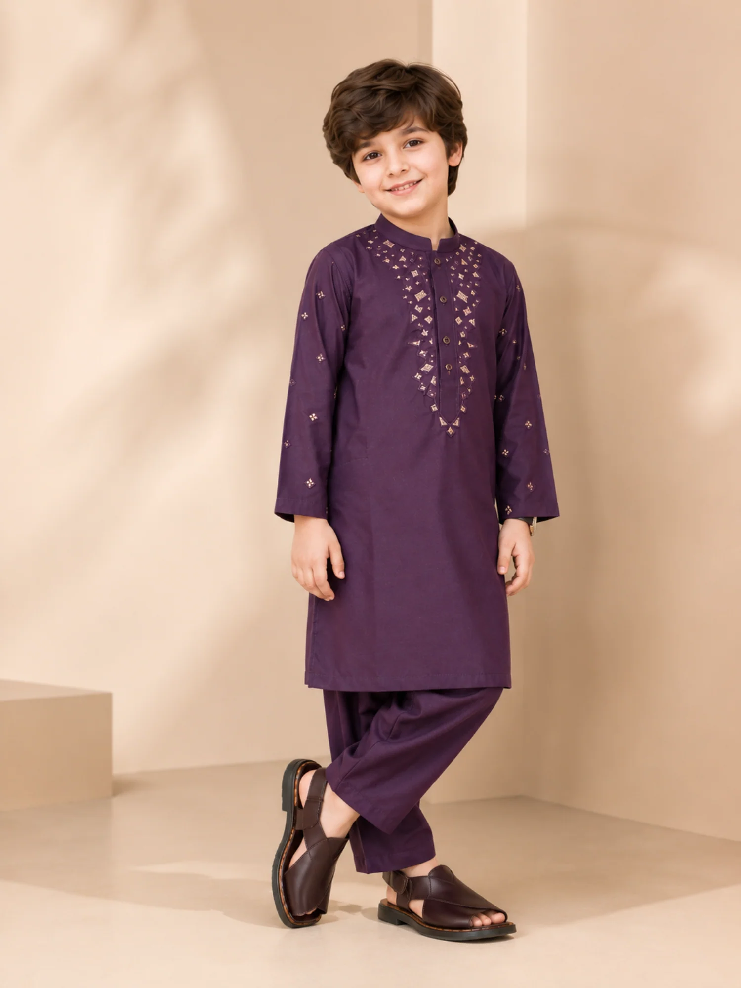 Boys Kurta Trouser Suit 2Pc VB175-C - Image 2