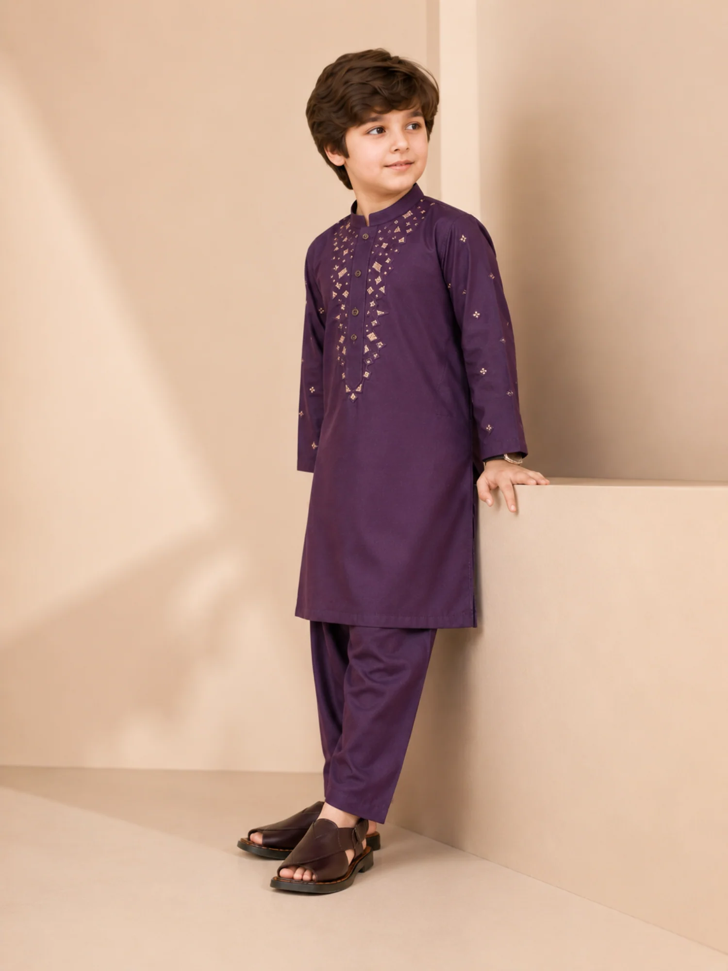 Boys Kurta Trouser Suit 2Pc VB175-C - Image 3