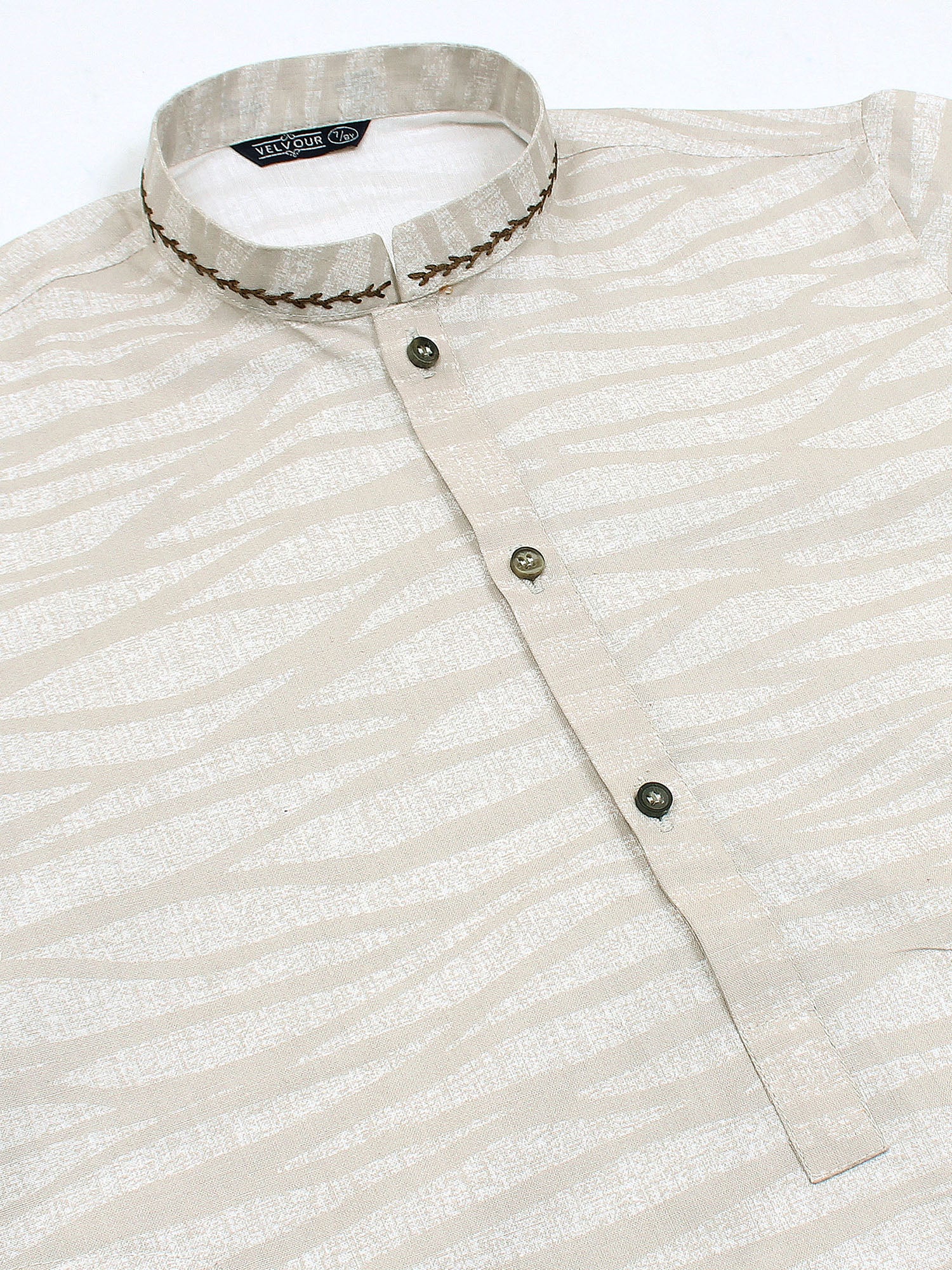 Boys Kurta Trouser Suit Set ART #VB154 Skin - Image 3