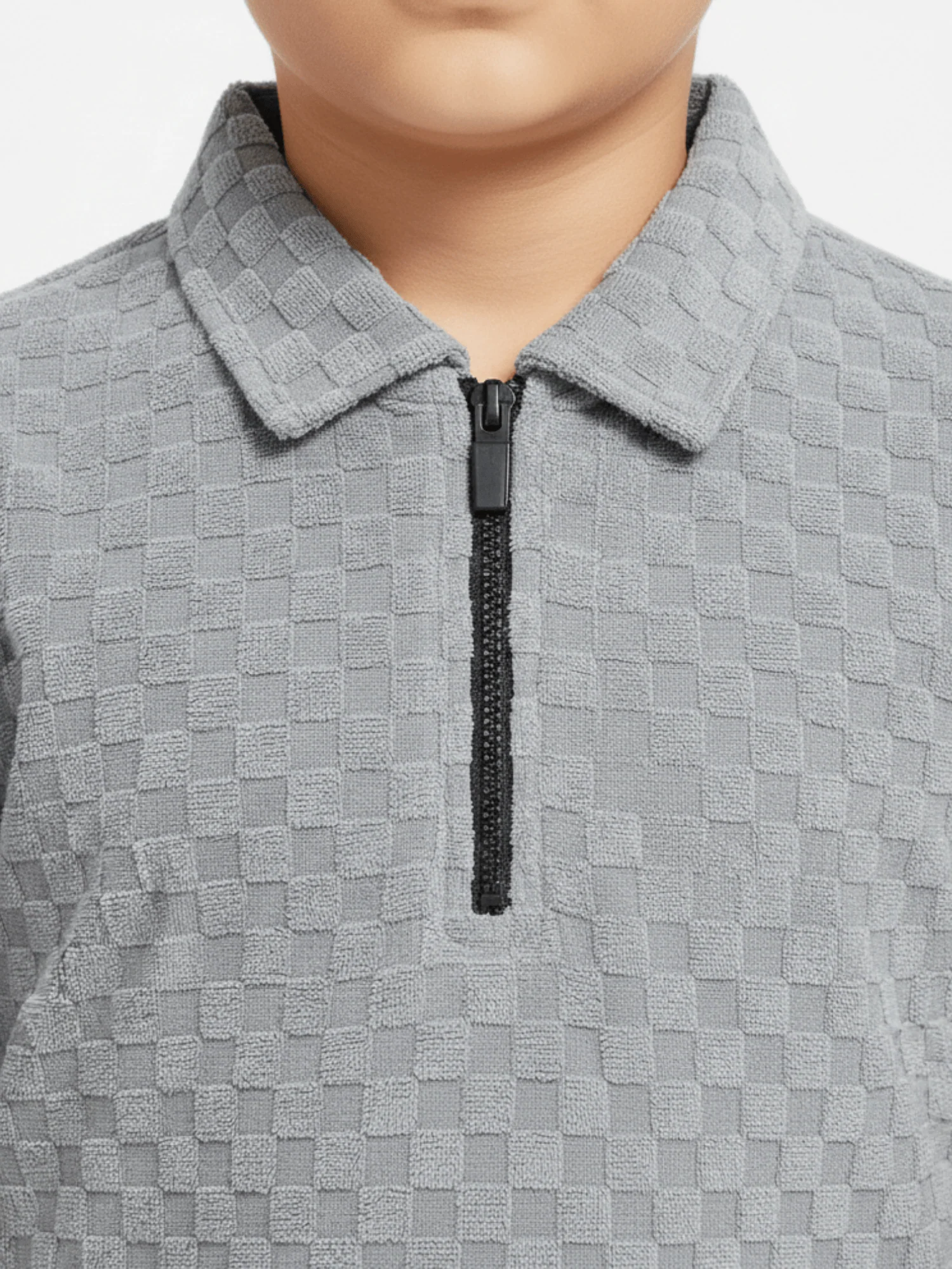 Boys Zip Collar Polo Shirt VP22-B - Image 2