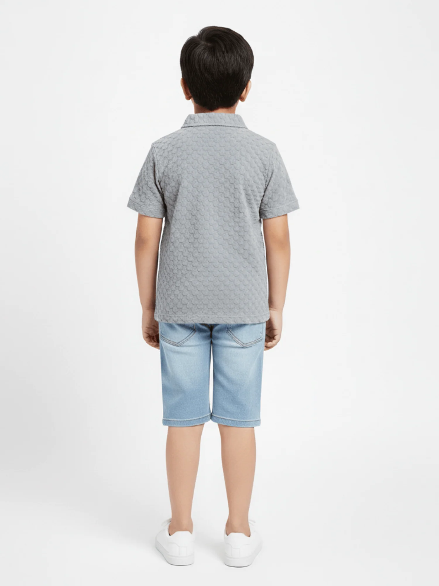 Boys Zip Collar Polo Shirt VP22-B - Image 4