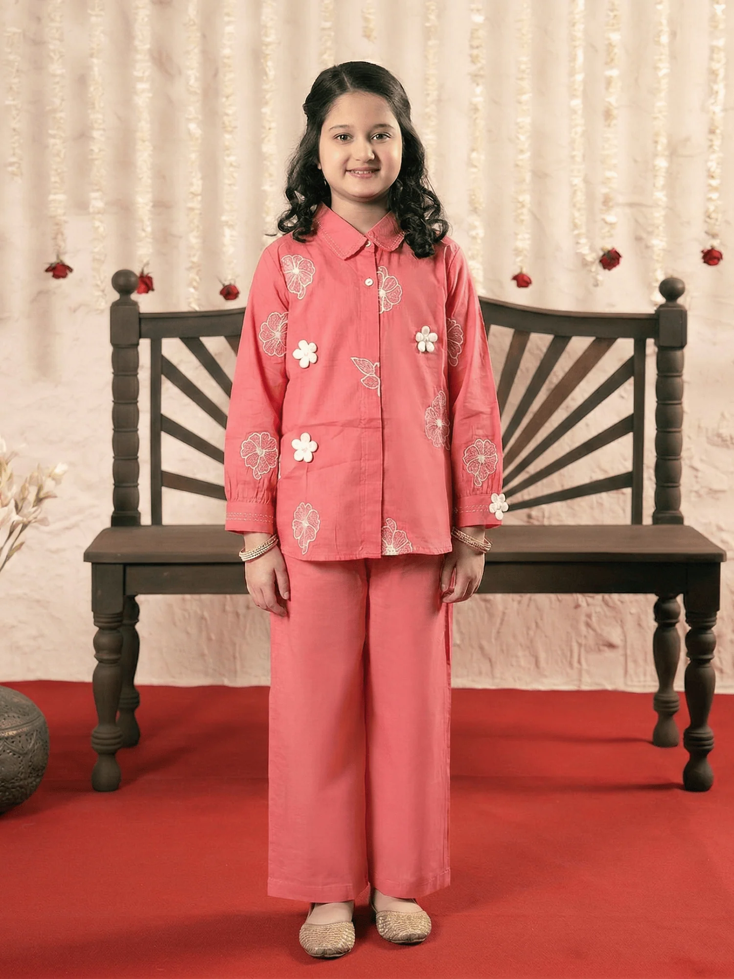 Embridered Girls Co Ord Set VG178-A
