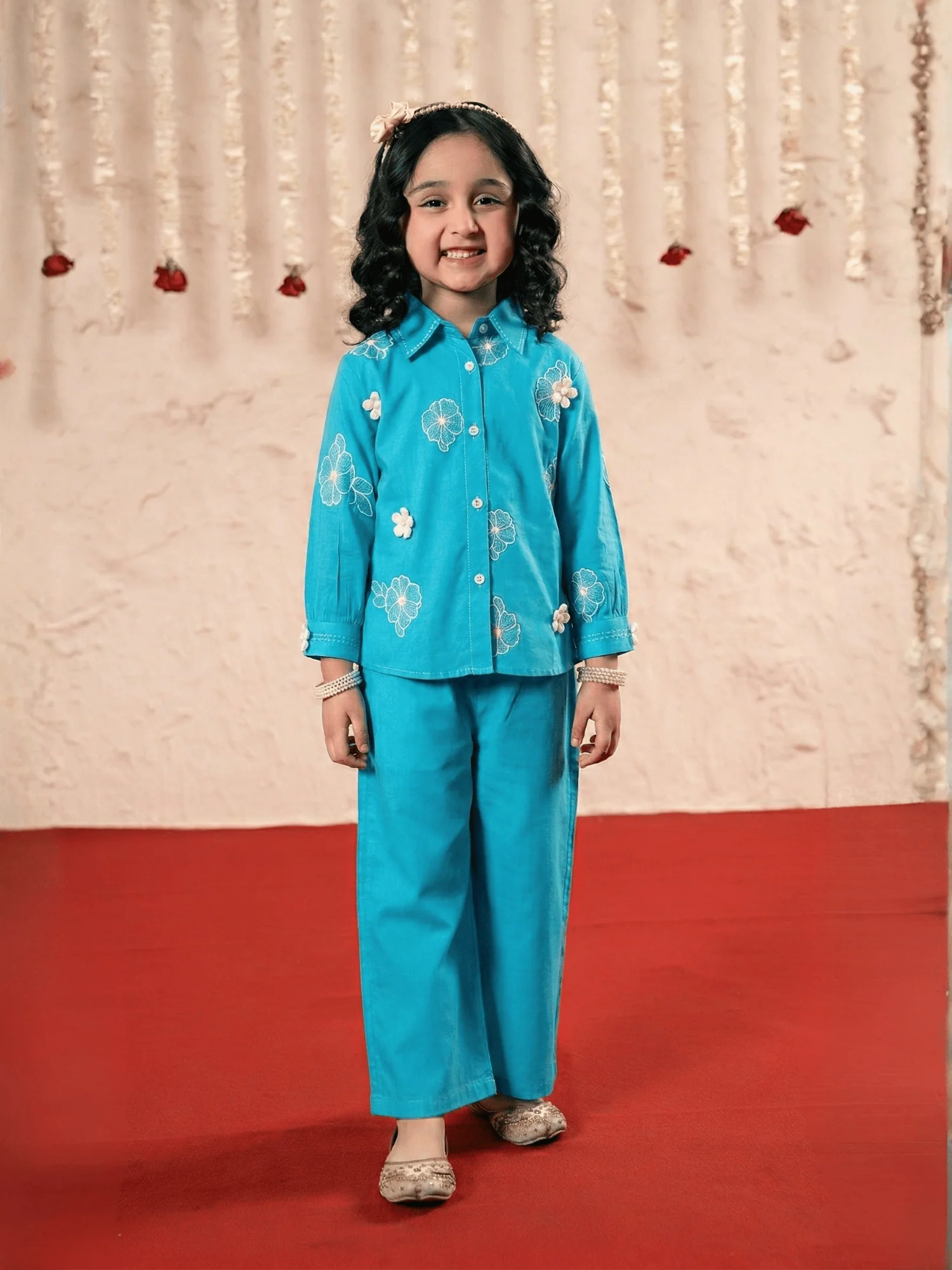 Embridered Girls Co Ord Set VG178-B