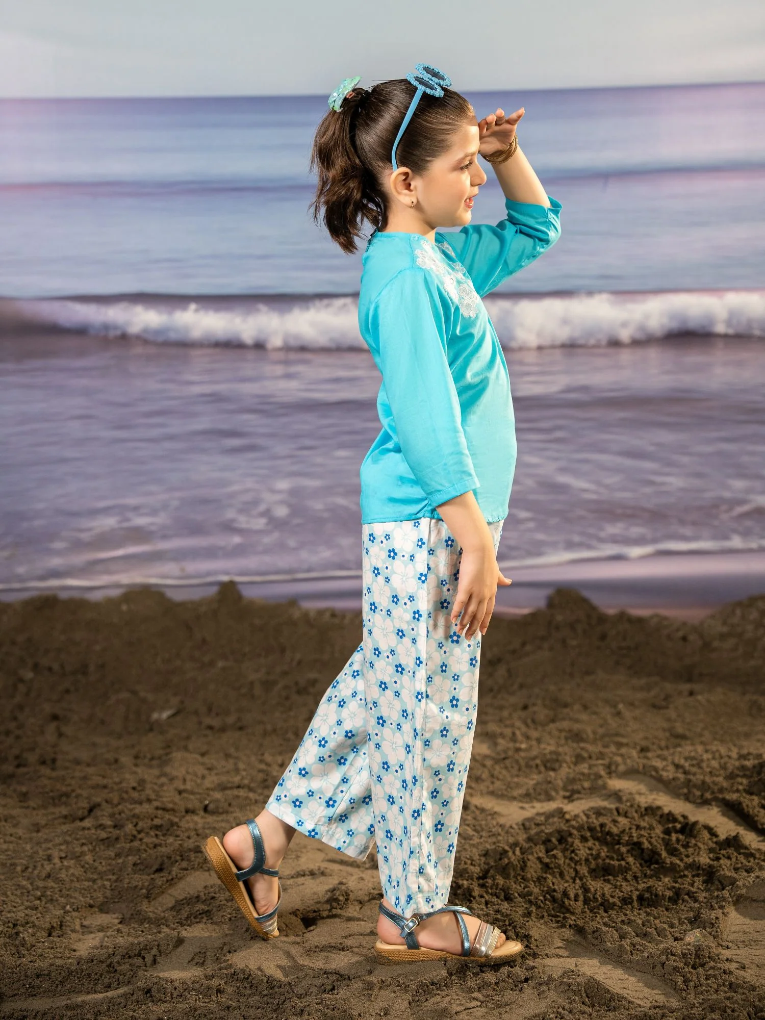 Embroidered Girls Co Ord Set VG162-C - Image 4