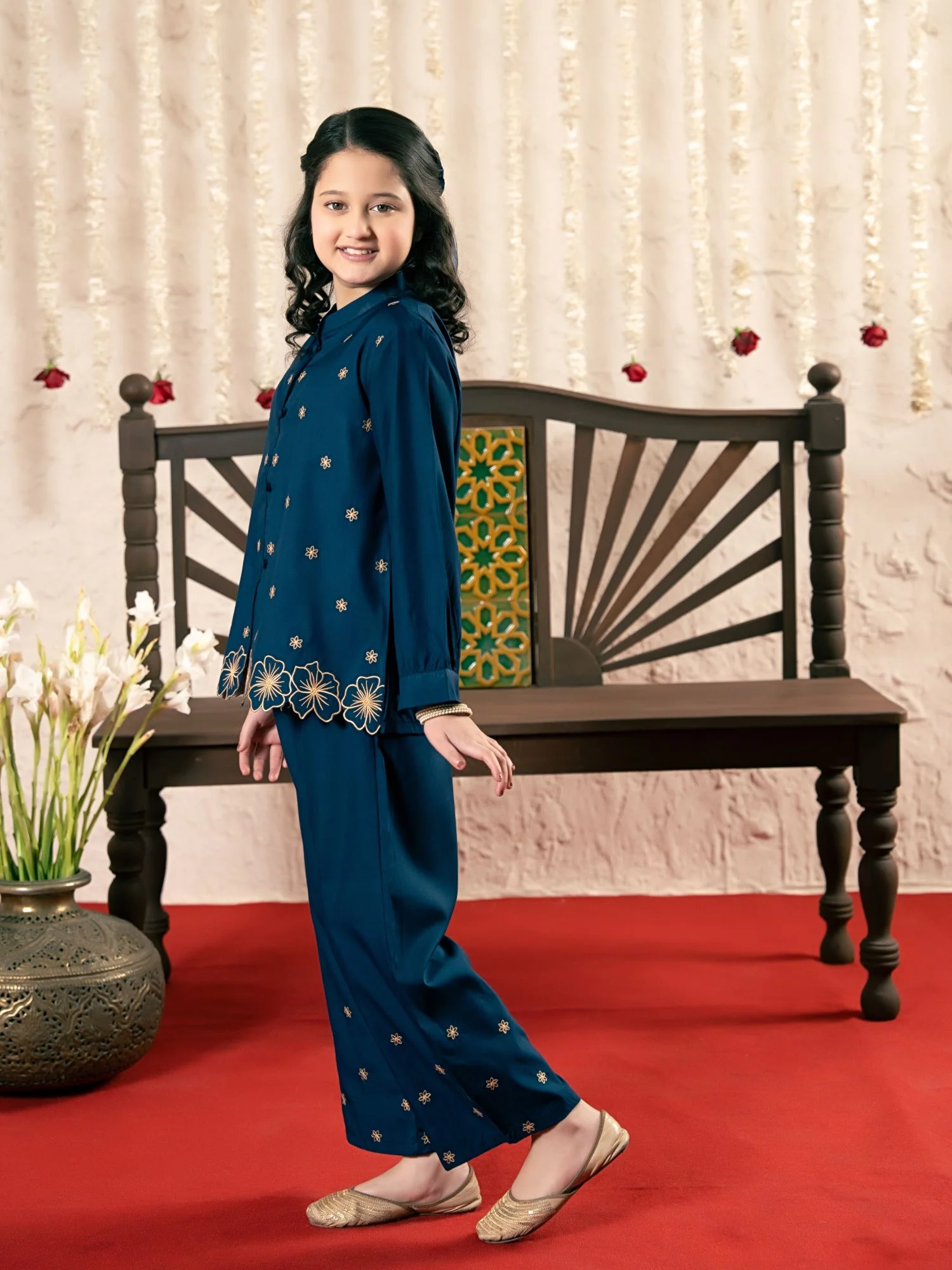 Embroidered Girls Co Ord Set VG190-B - Image 2