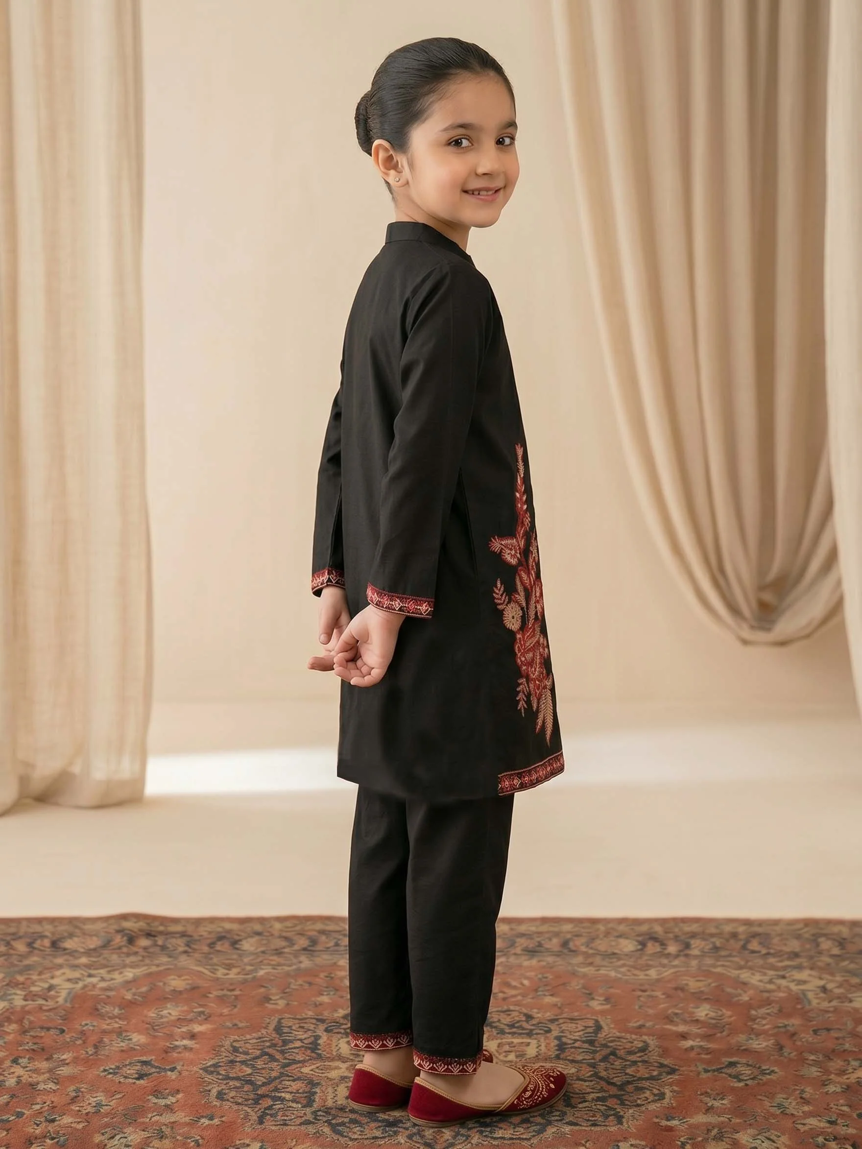 Embroidered Girls Co Ord Set VG210-A - Image 3