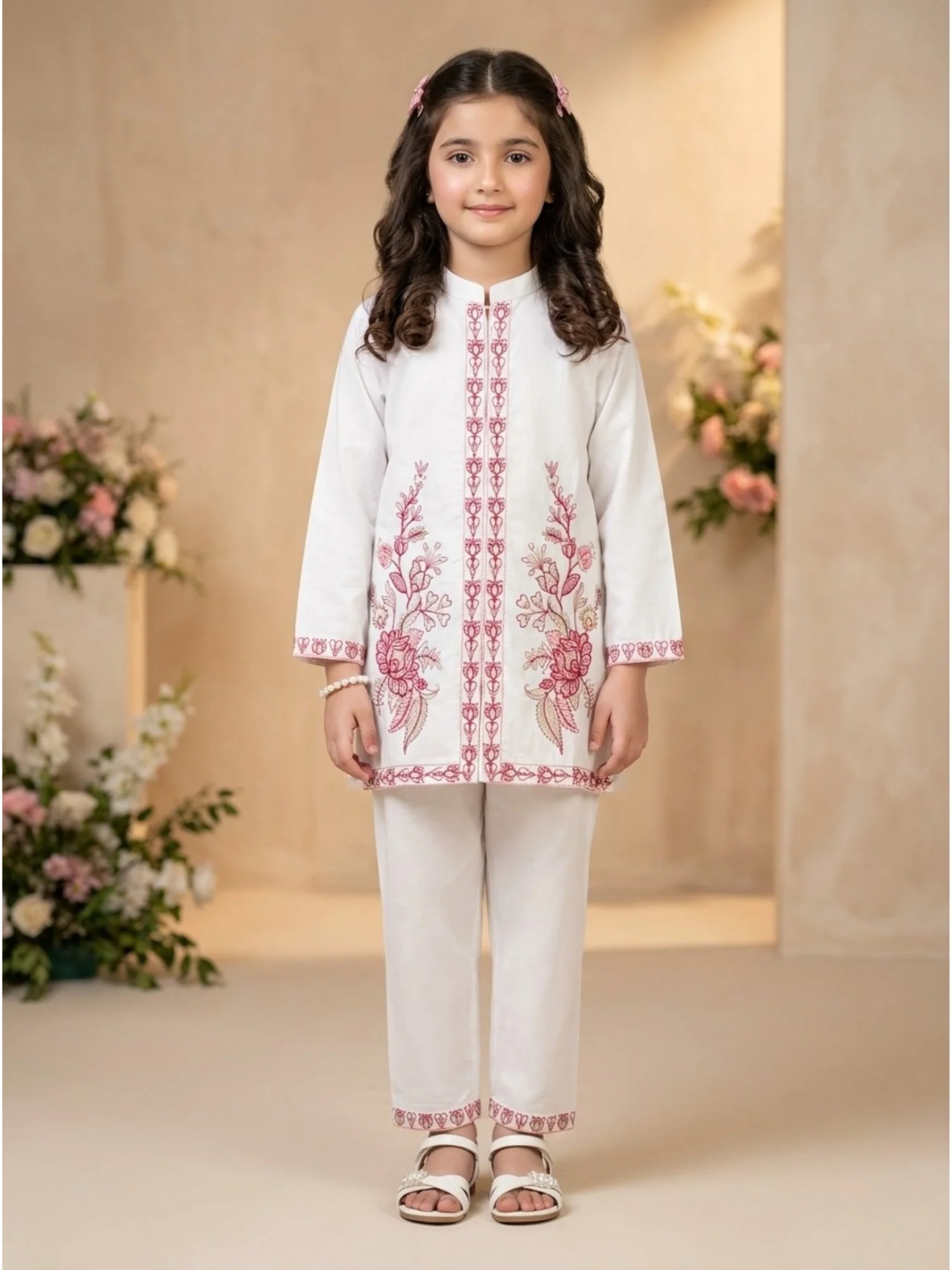 Embroidered Girls Co Ord Set VG210-C