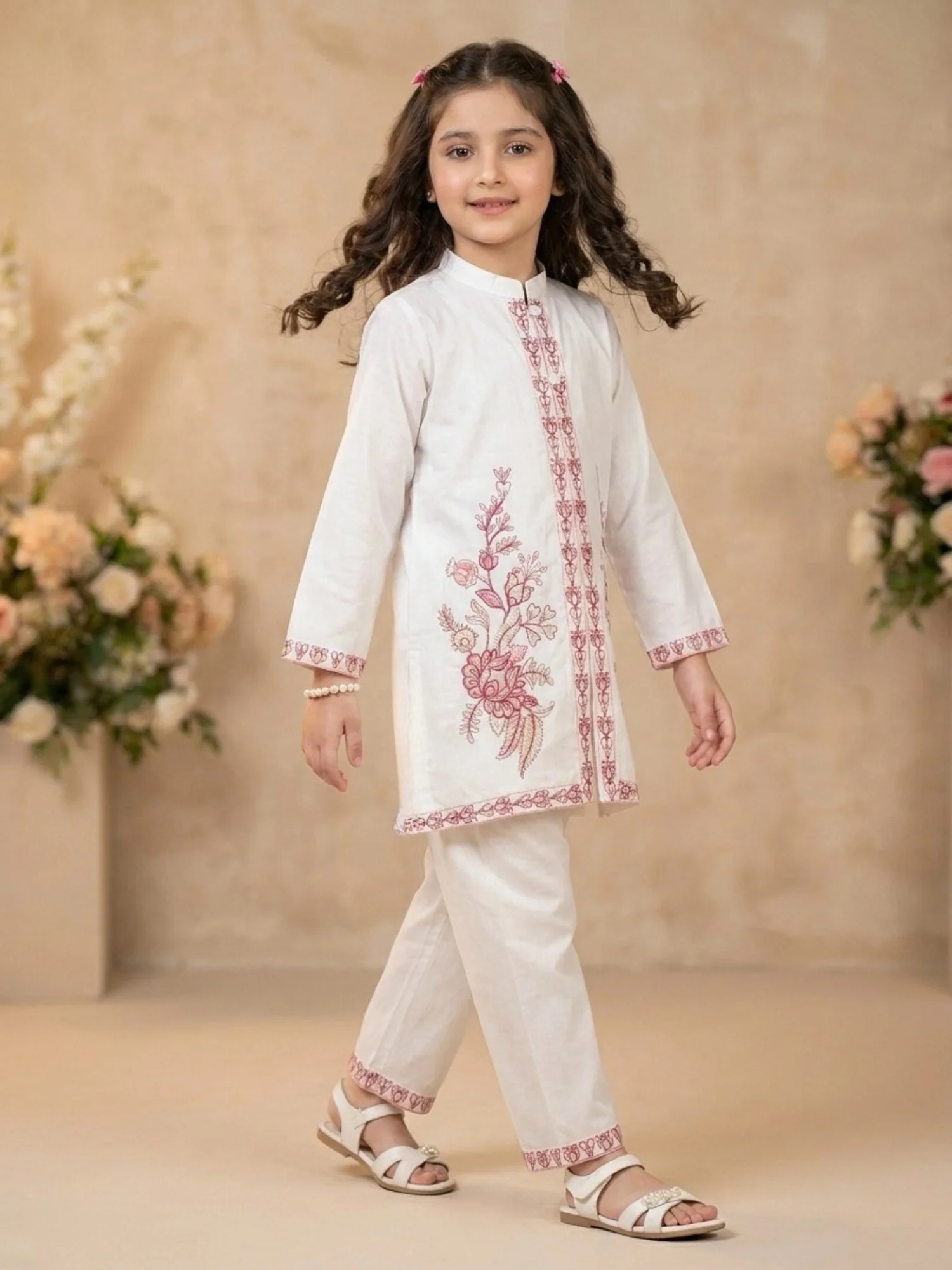 Embroidered Girls Co Ord Set VG210-C - Image 4