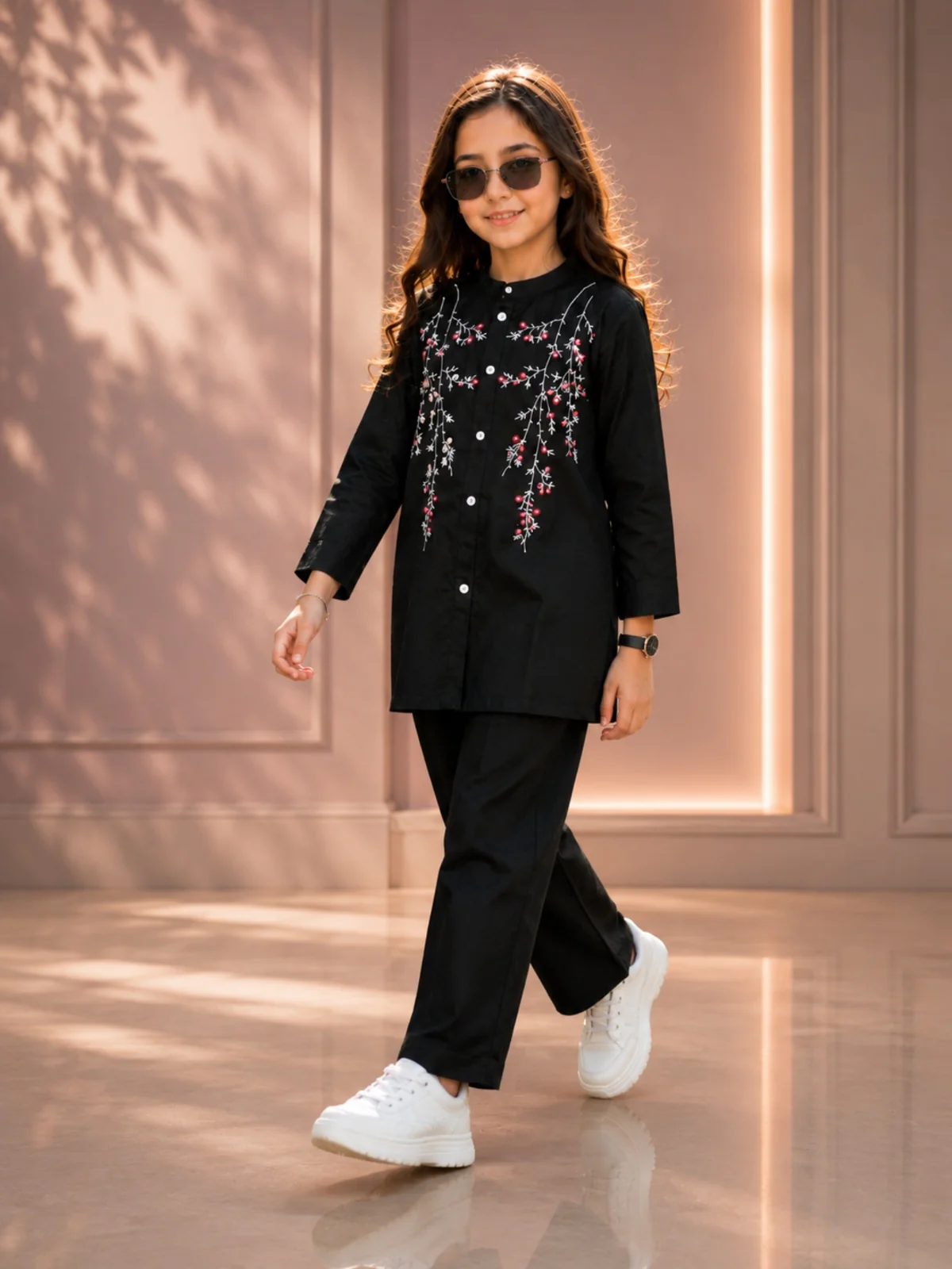 Embroidered Girls Co Ord Set VG213-A - Image 4