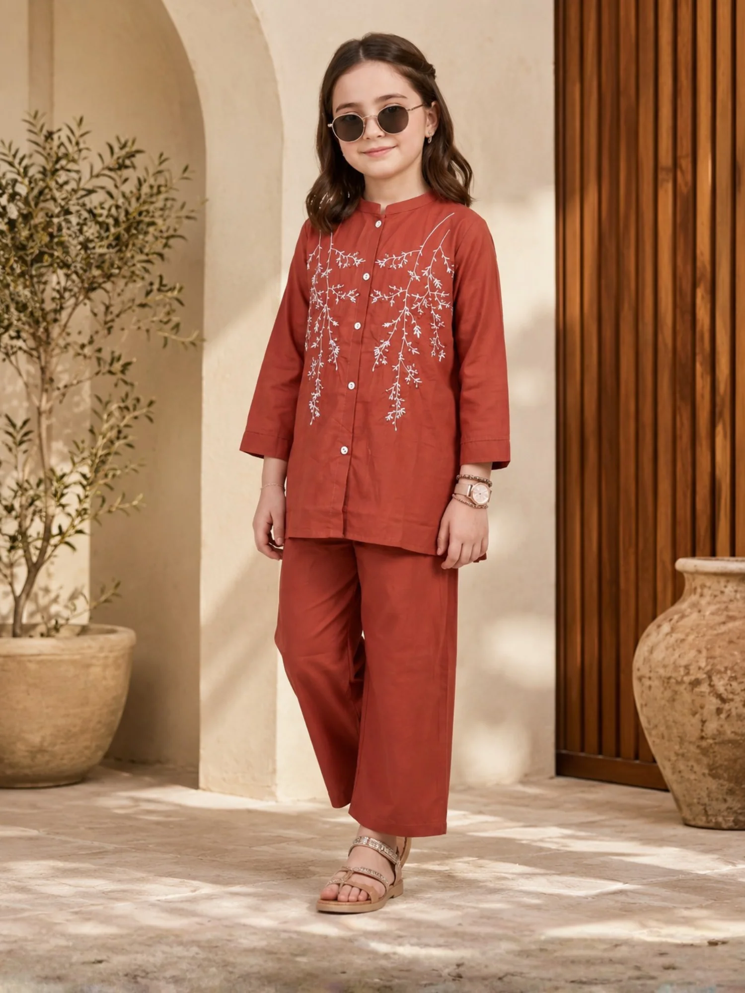 Embroidered Girls Co Ord Set VG213-B - Image 2
