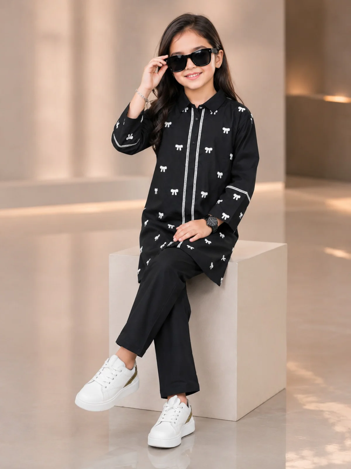 Embroidered Girls Co Ord Set VG214-A - Image 5