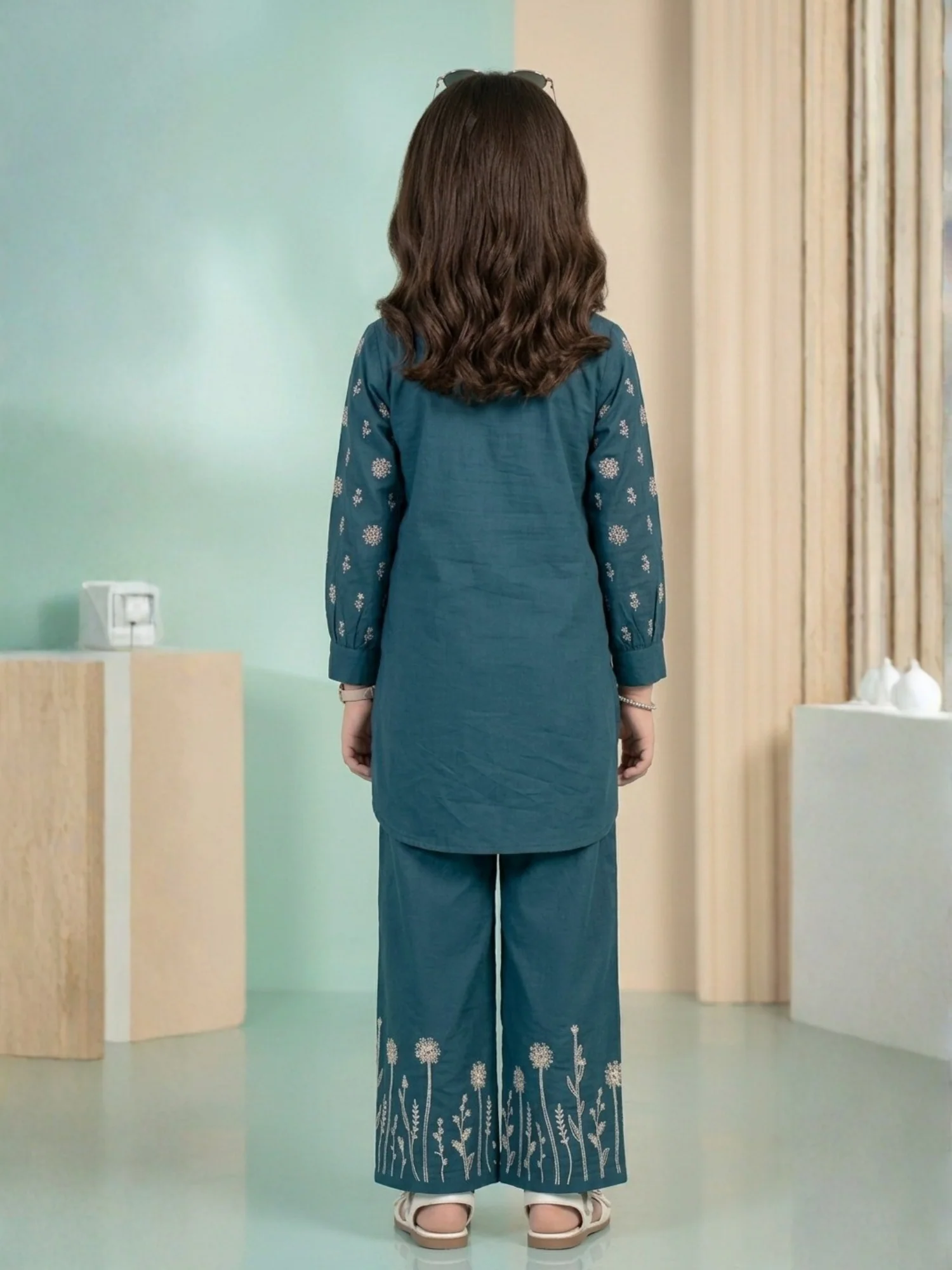 Embroidered Girls Co Ord Set VG215-A - Image 4