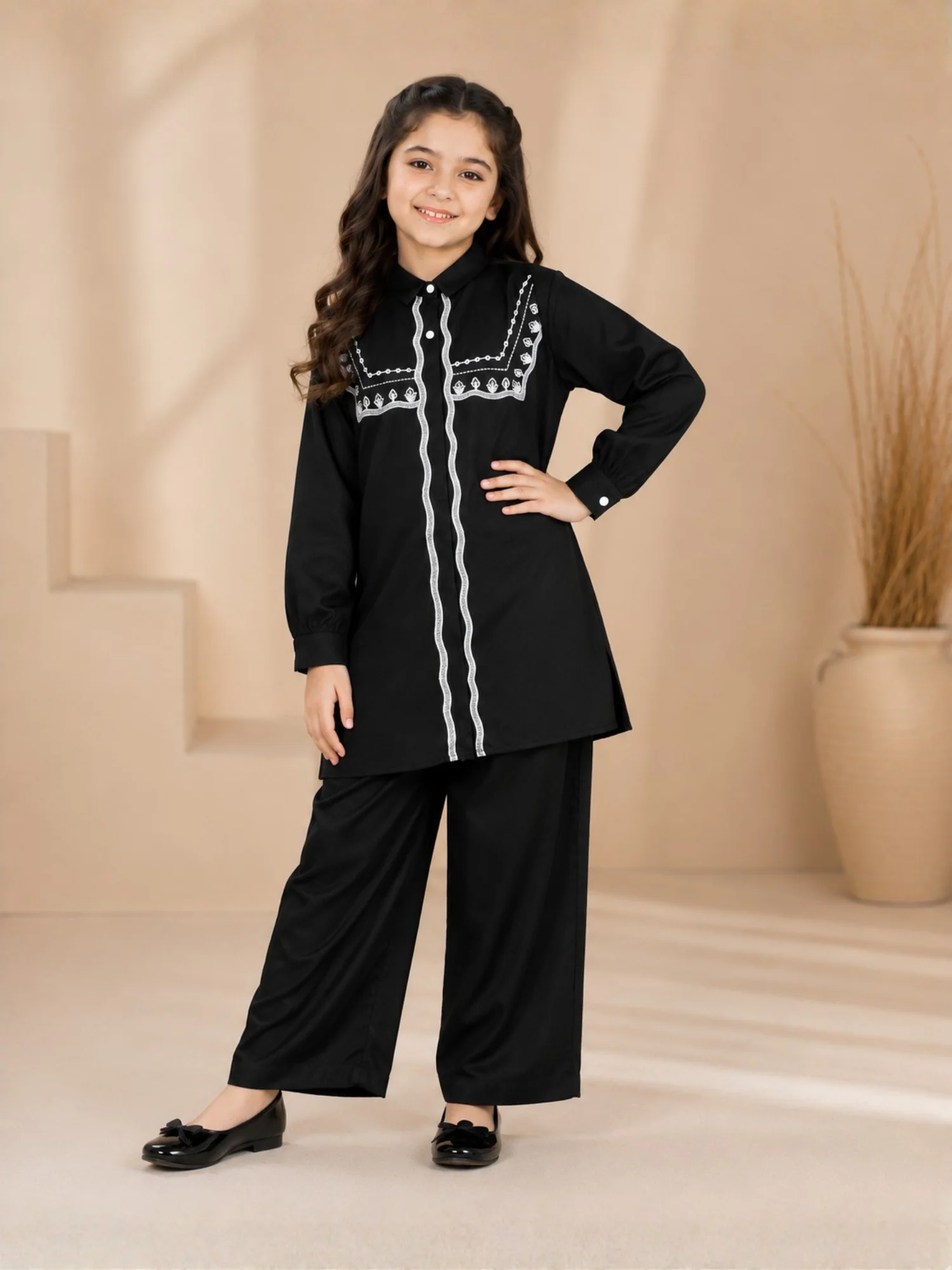 Embroidered Girls Co Ord Set VG222-A - Image 2