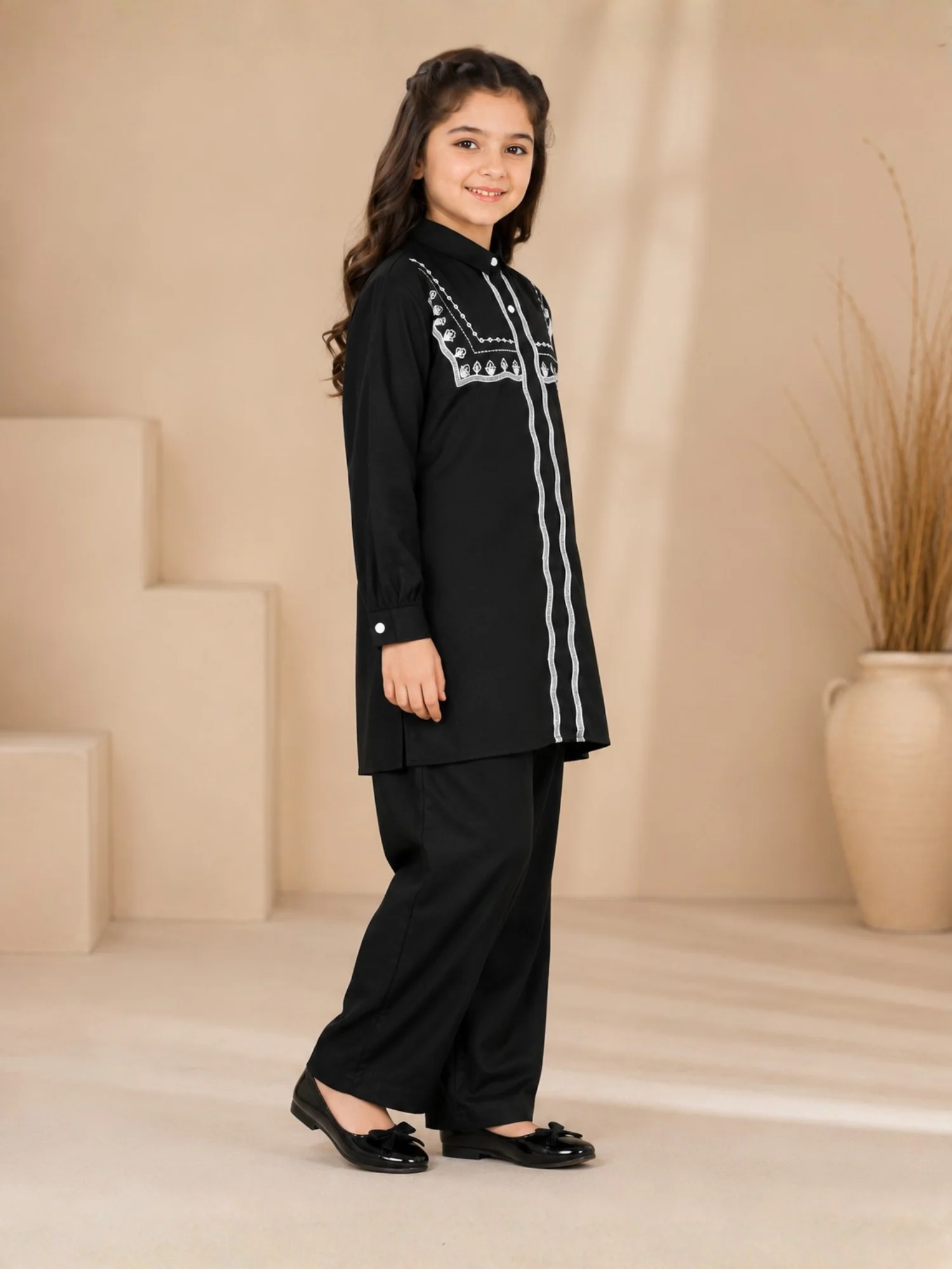 Embroidered Girls Co Ord Set VG222-A - Image 3