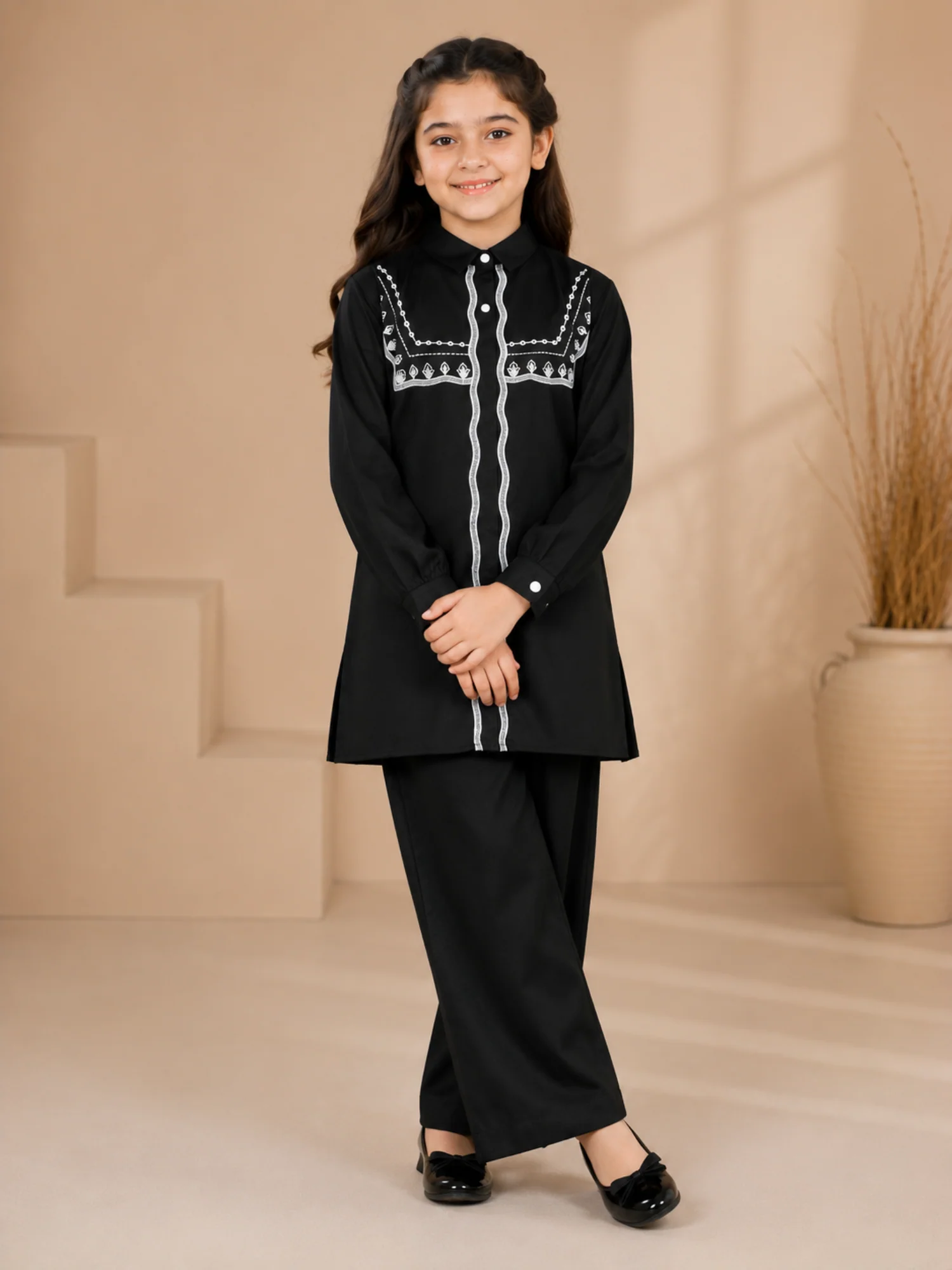 Embroidered Girls Co Ord Set VG222-A - Image 4