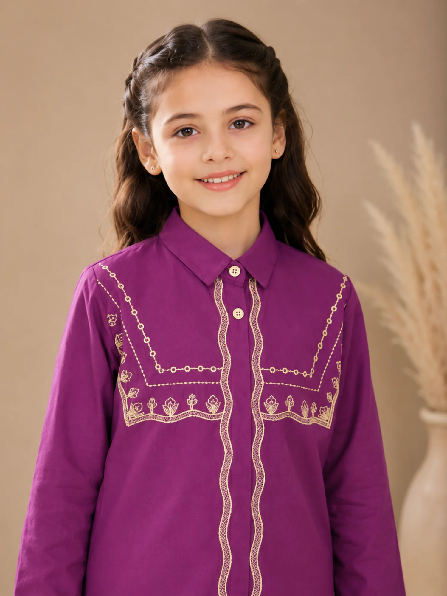 Embroidered Girls Co Ord Set VG222-B - Image 2