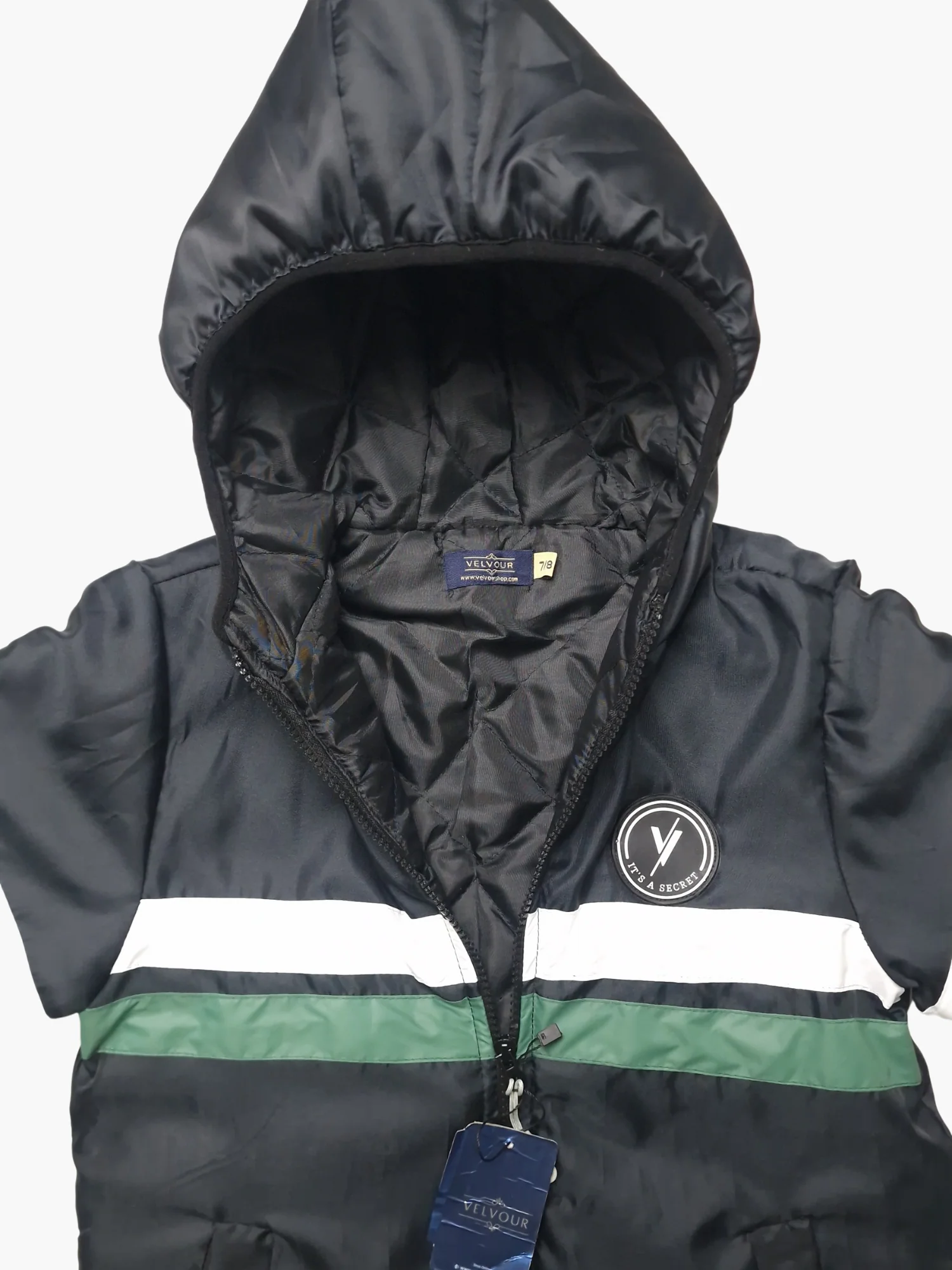 Full Sleeves Hooded Puffer Jacket Boys & Girls VJ78-B - Image 3