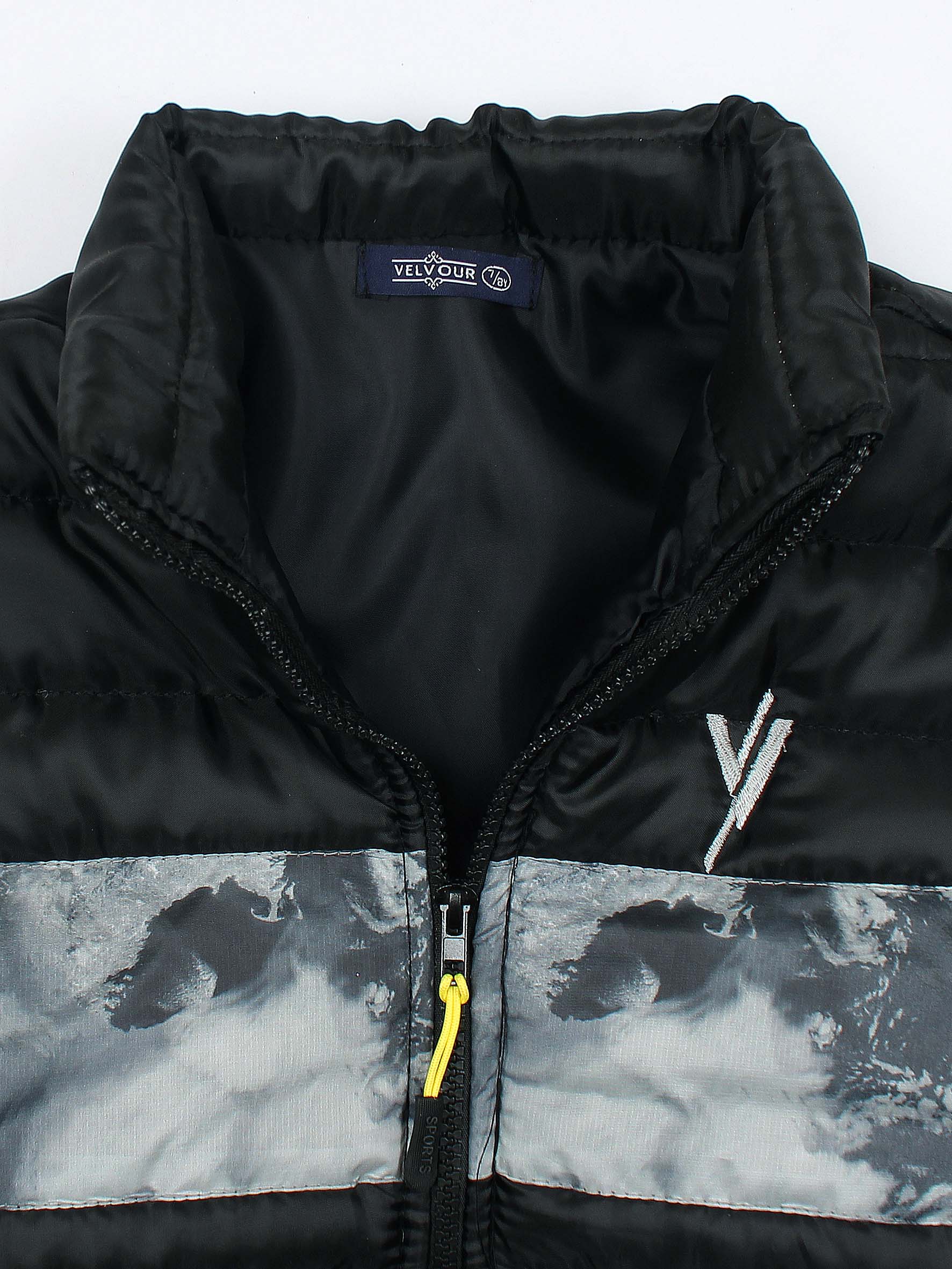 Full Sleeves Puffer Jacket Boys & Girls VJ03 Camouflage Panel - Image 2