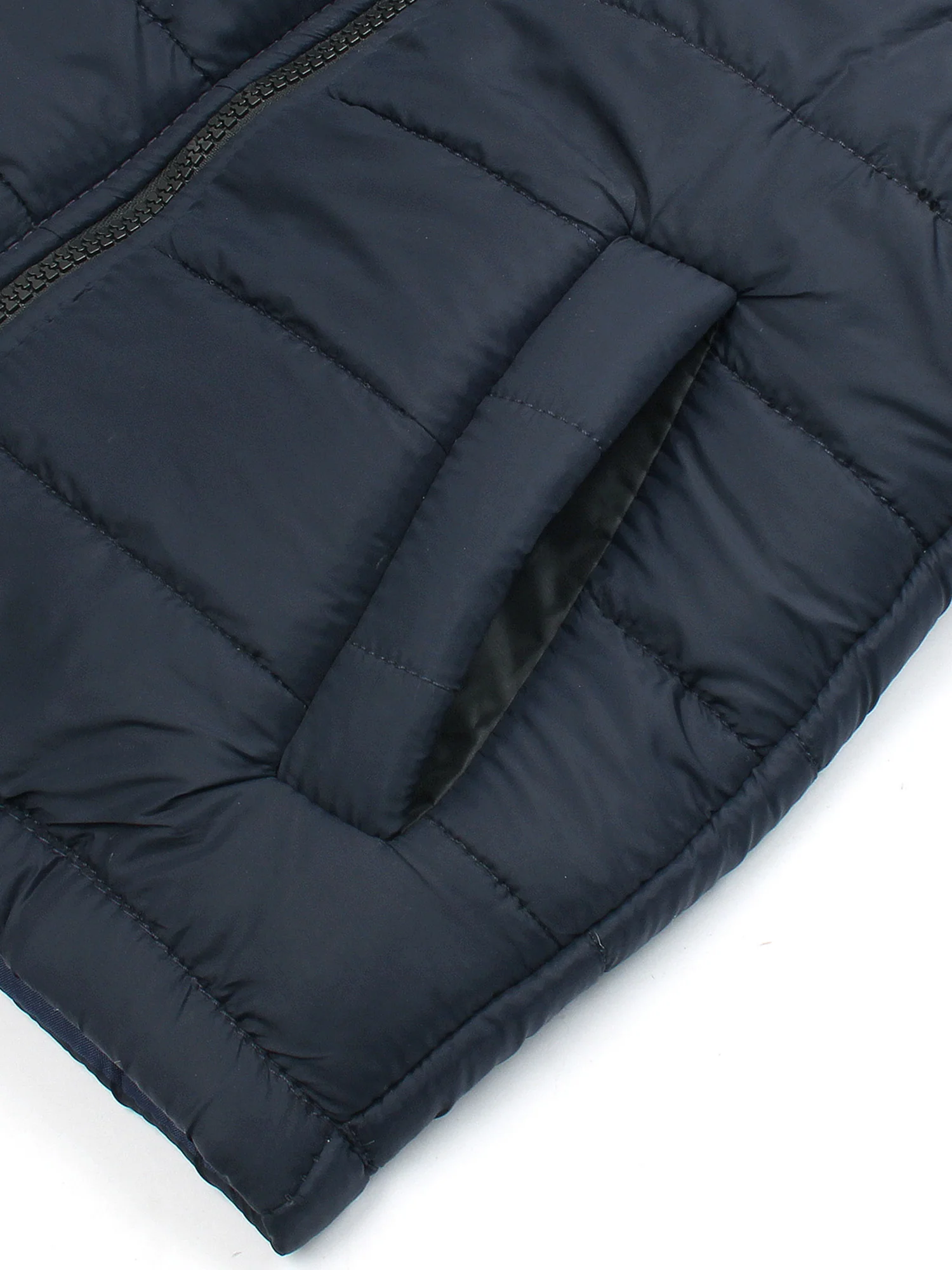 Full Sleeves Puffer Jacket Boys & Girls VJ08-A Grey/Navy - Image 3