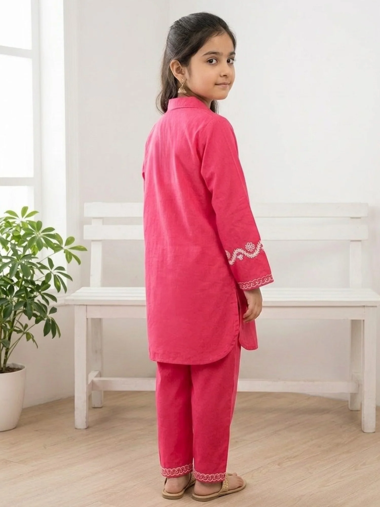 Girls Co Ord Set Embroidered VG212-B - Image 4