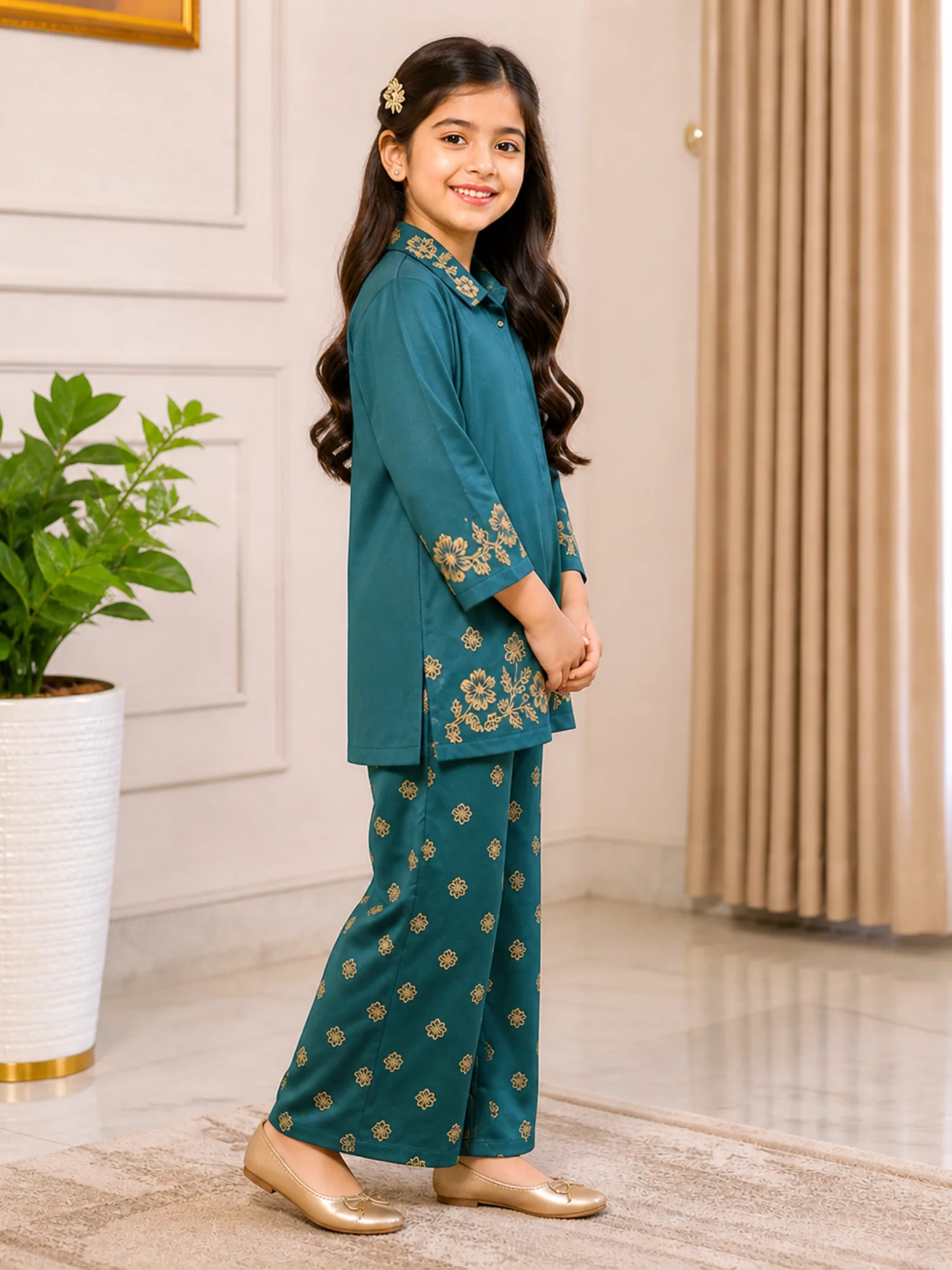 Girls Co Ord Set Printed VG218-B - Image 3