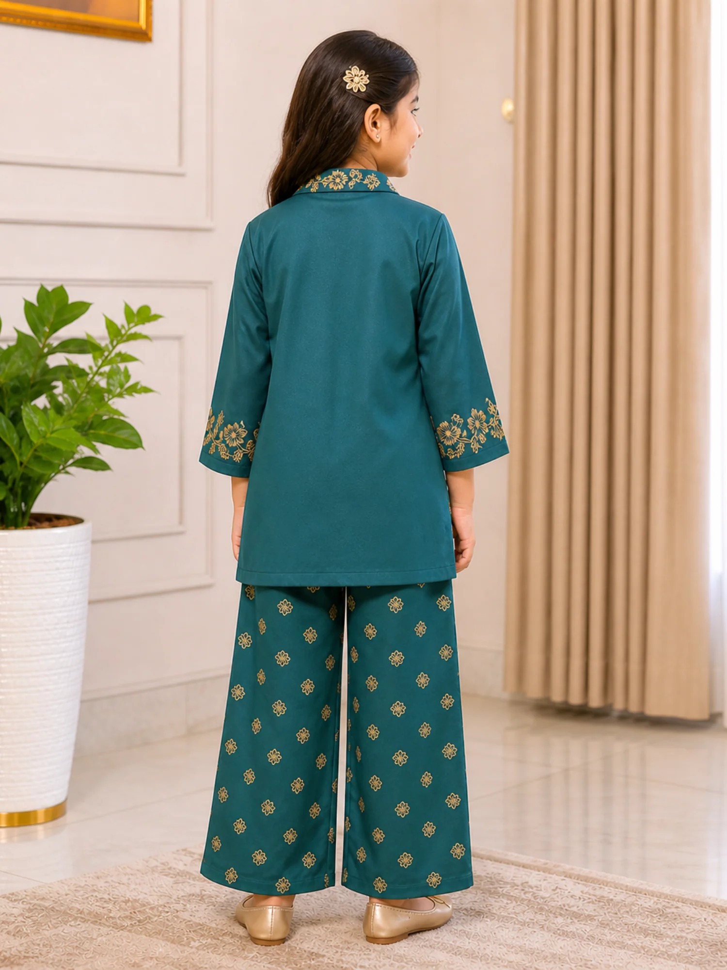 Girls Co Ord Set Printed VG218-B - Image 4