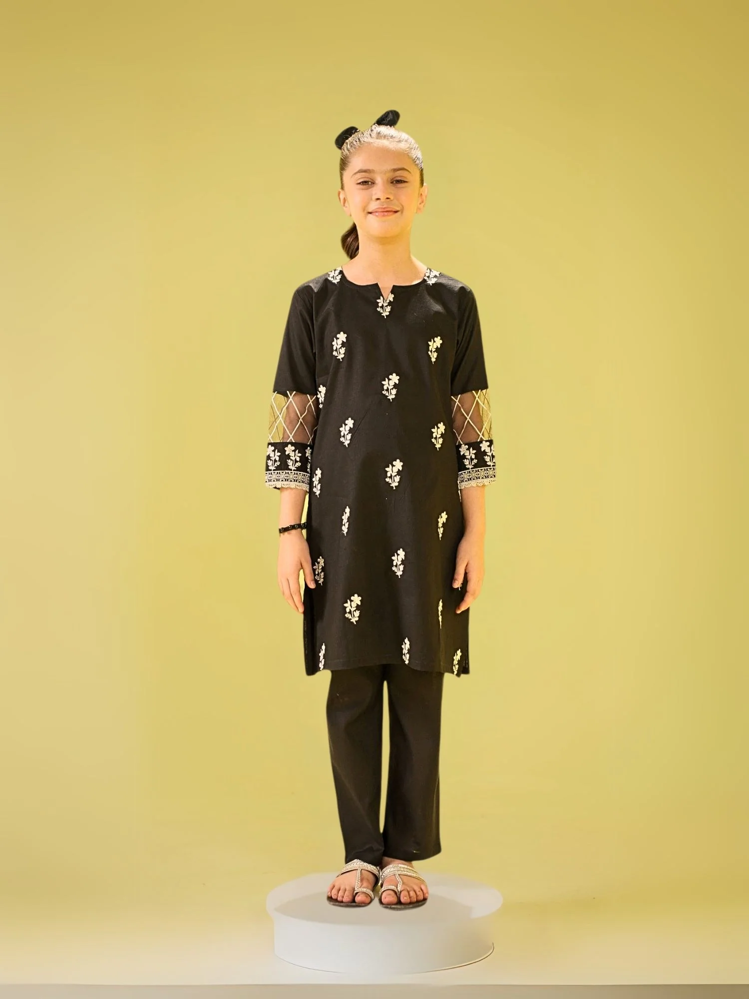 Embroidered Girls Summer 2Pcs Suit VG145-A