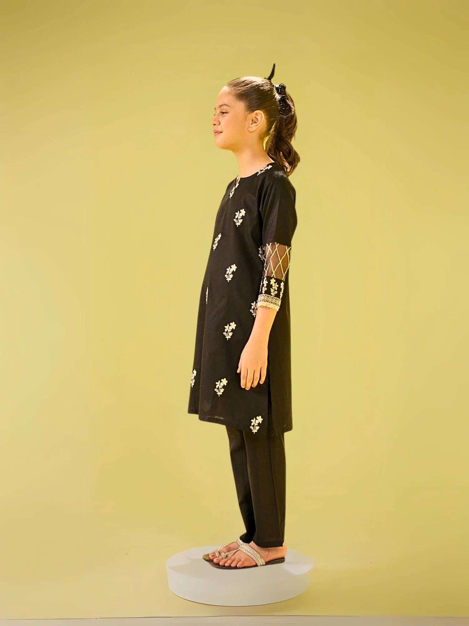 Embroidered Girls Summer 2Pcs Suit VG145-A - Image 3