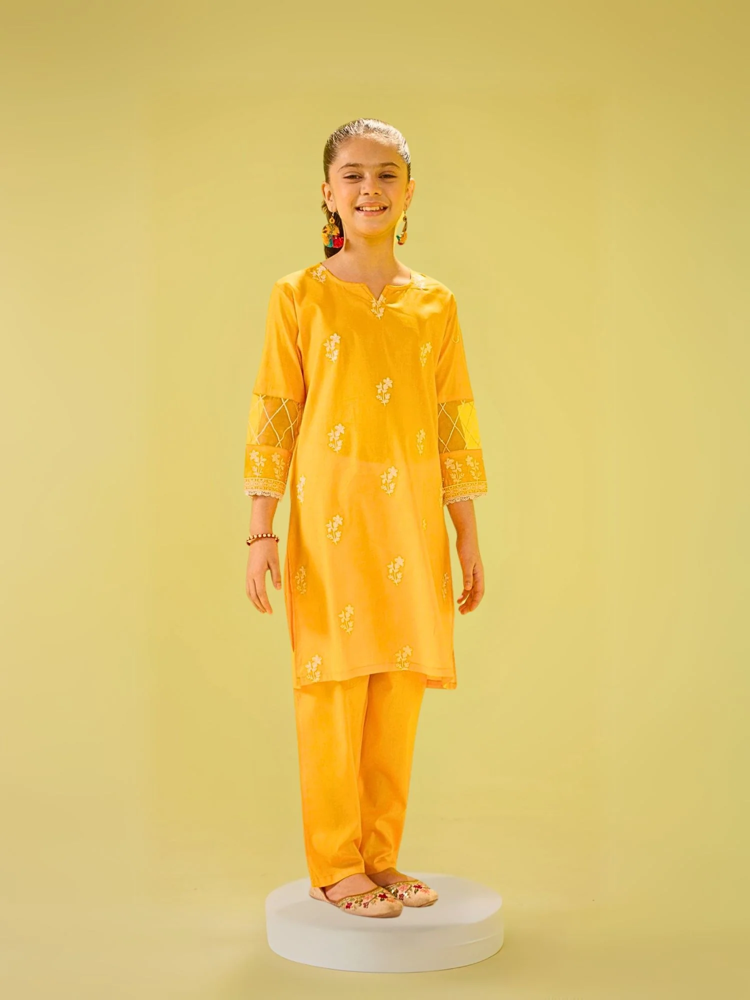 Embroidered Girls Summer 2Pcs Suit VG145-C