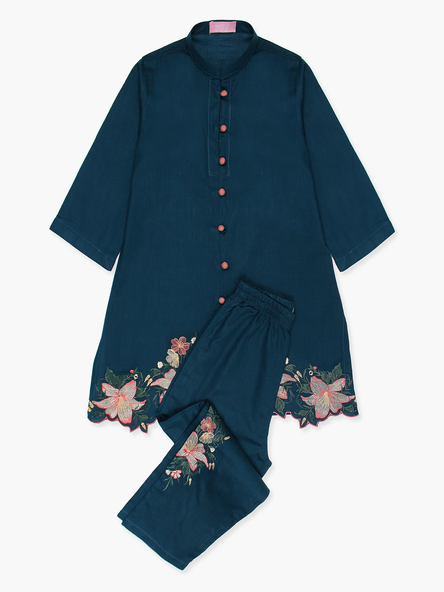 Girls Summer 2Pcs Suit VG78-D Ligth Navy - Image 2