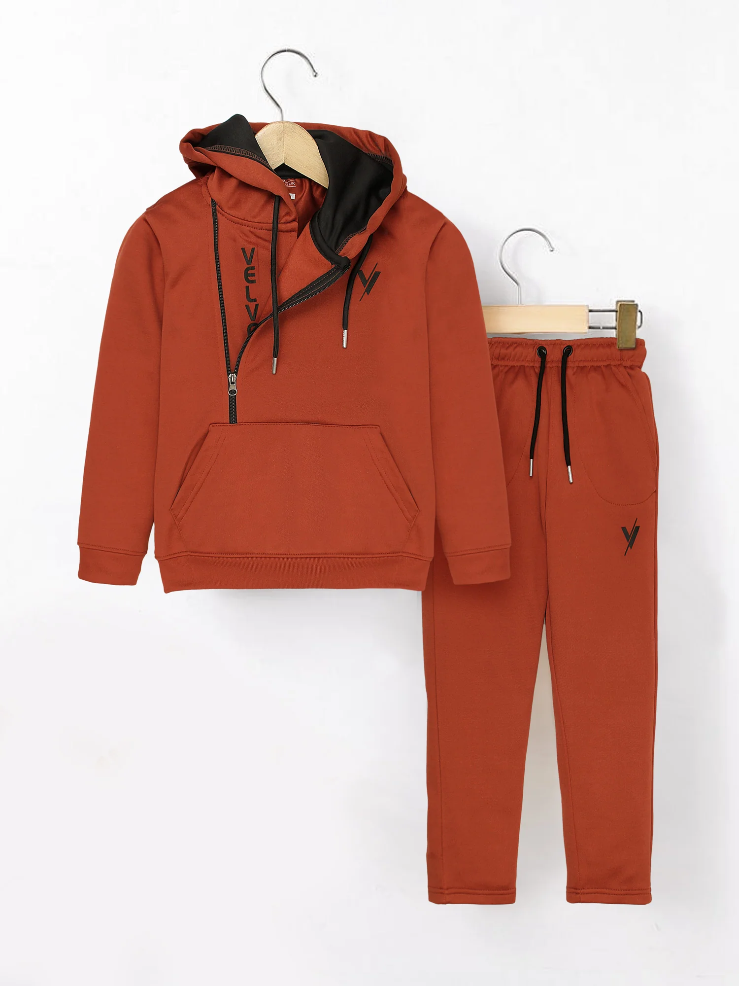 Hooded Tracksuit For Boys & Girls, Fleece #VWT30-C - Image 5