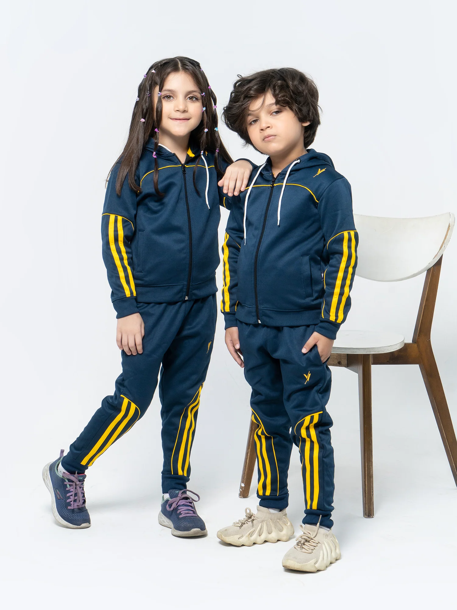 Hooded Tracksuit For Boys & Girls, Fleece #VWT05-D - Image 5