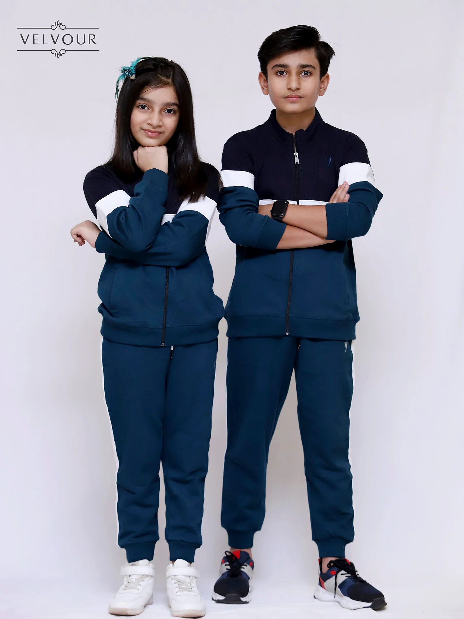 Mock Neck Tracksuit For Boys & Girls #VWT06-C