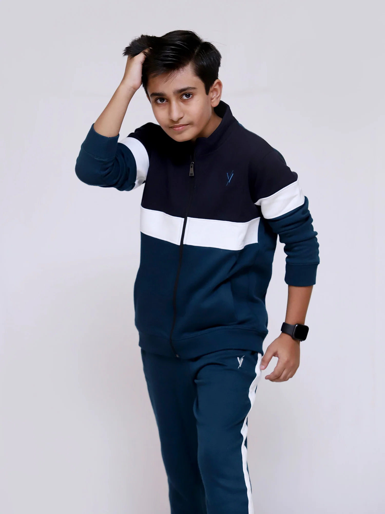 Mock Neck Tracksuit For Boys & Girls #VWT06-C - Image 5