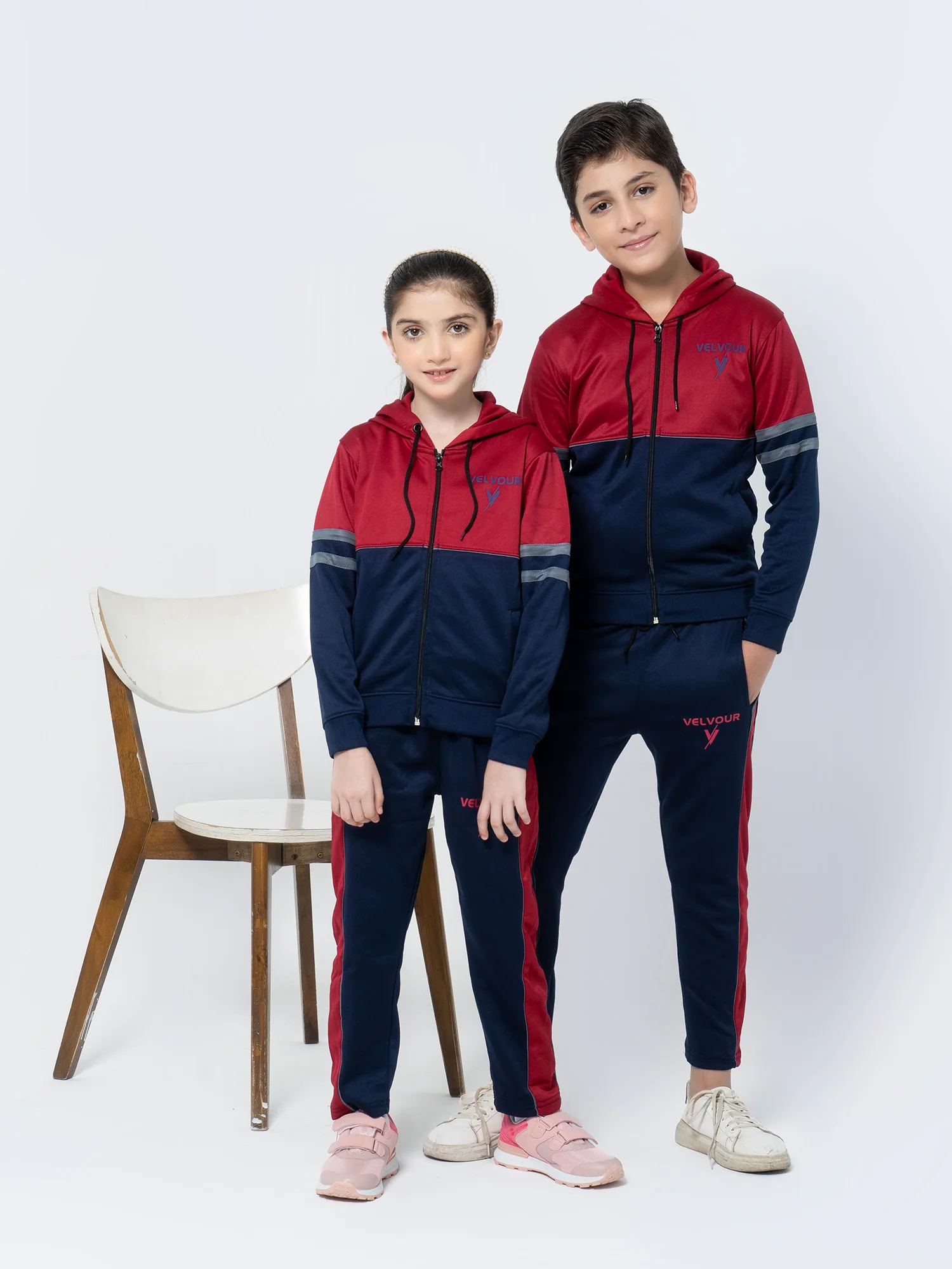 Hooded Tracksuit For Boys & Girls, Fleece #VWT08-A - Image 6