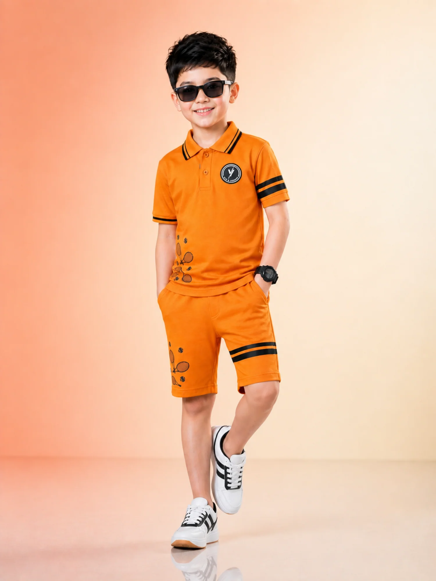 Kids Polo Shirt & Shorts Set VPS01 - Image 3