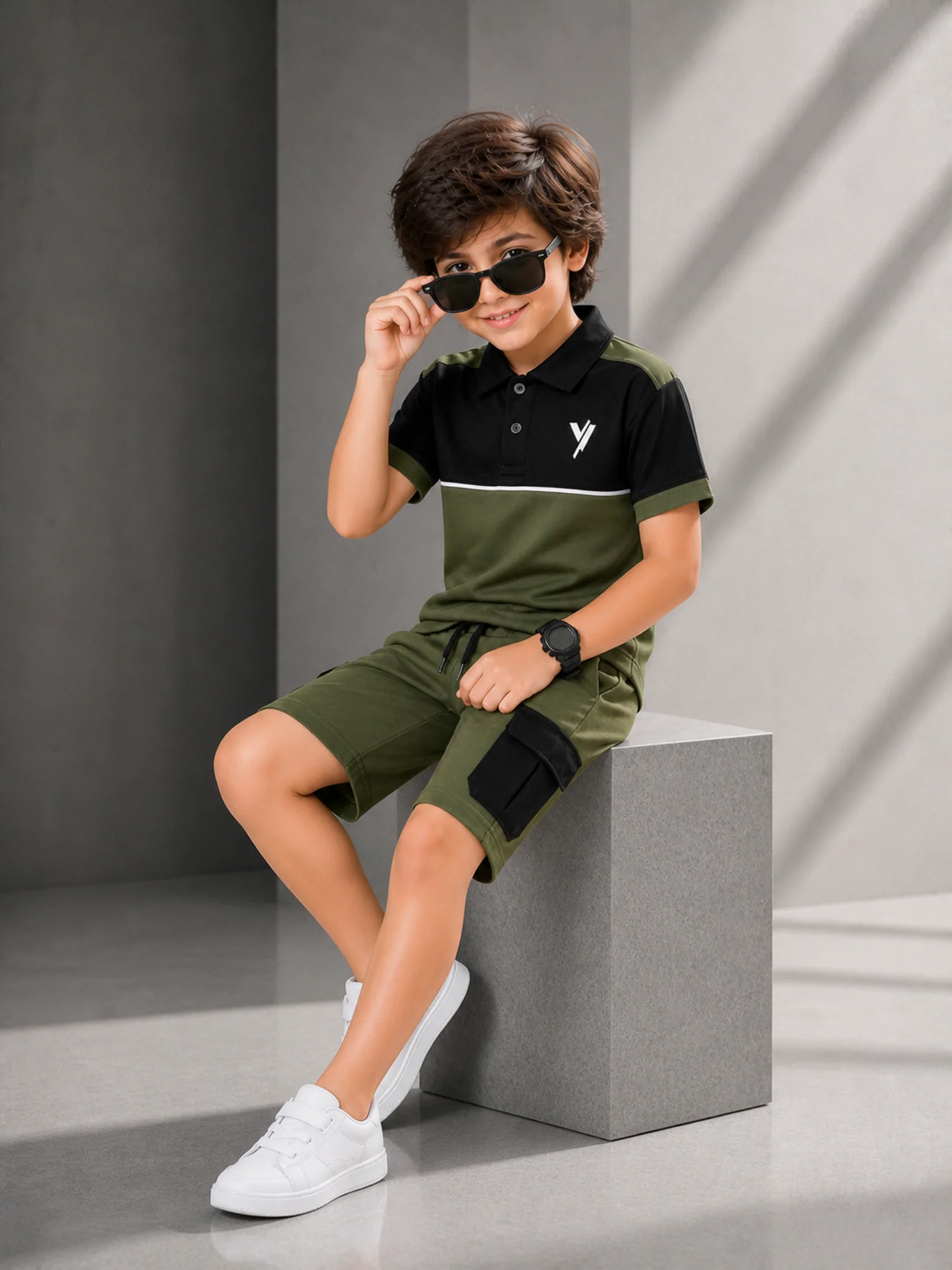 Kids Polo Shirt & Shorts Set VPS02 - Image 4